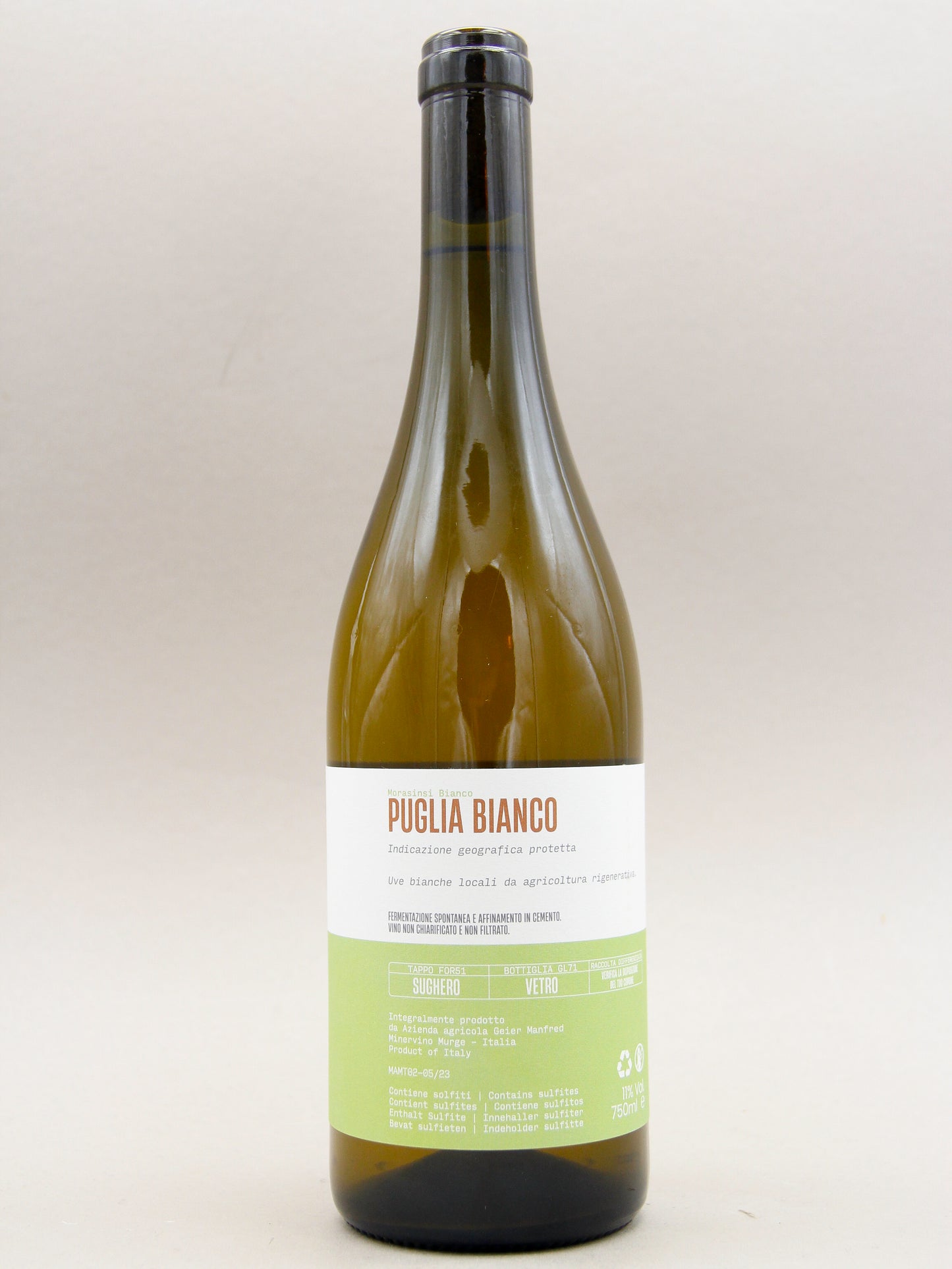 Agricola Morasinsi, Puglia IGP, Bianco 2022, Natural White Wine, Italy (11%, 75cl)