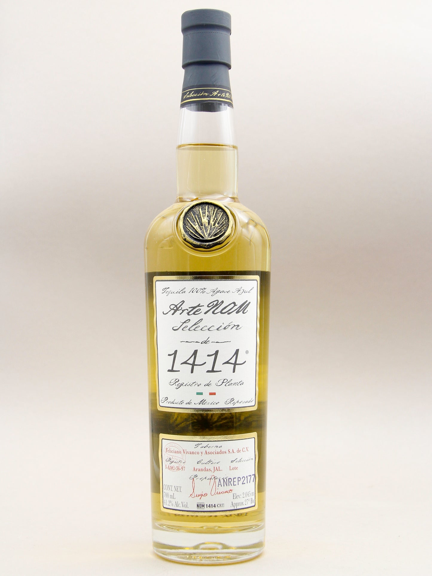 ArteNOM 1414 Tequila, Reposado 100% Agave (41.2%, 70cl)