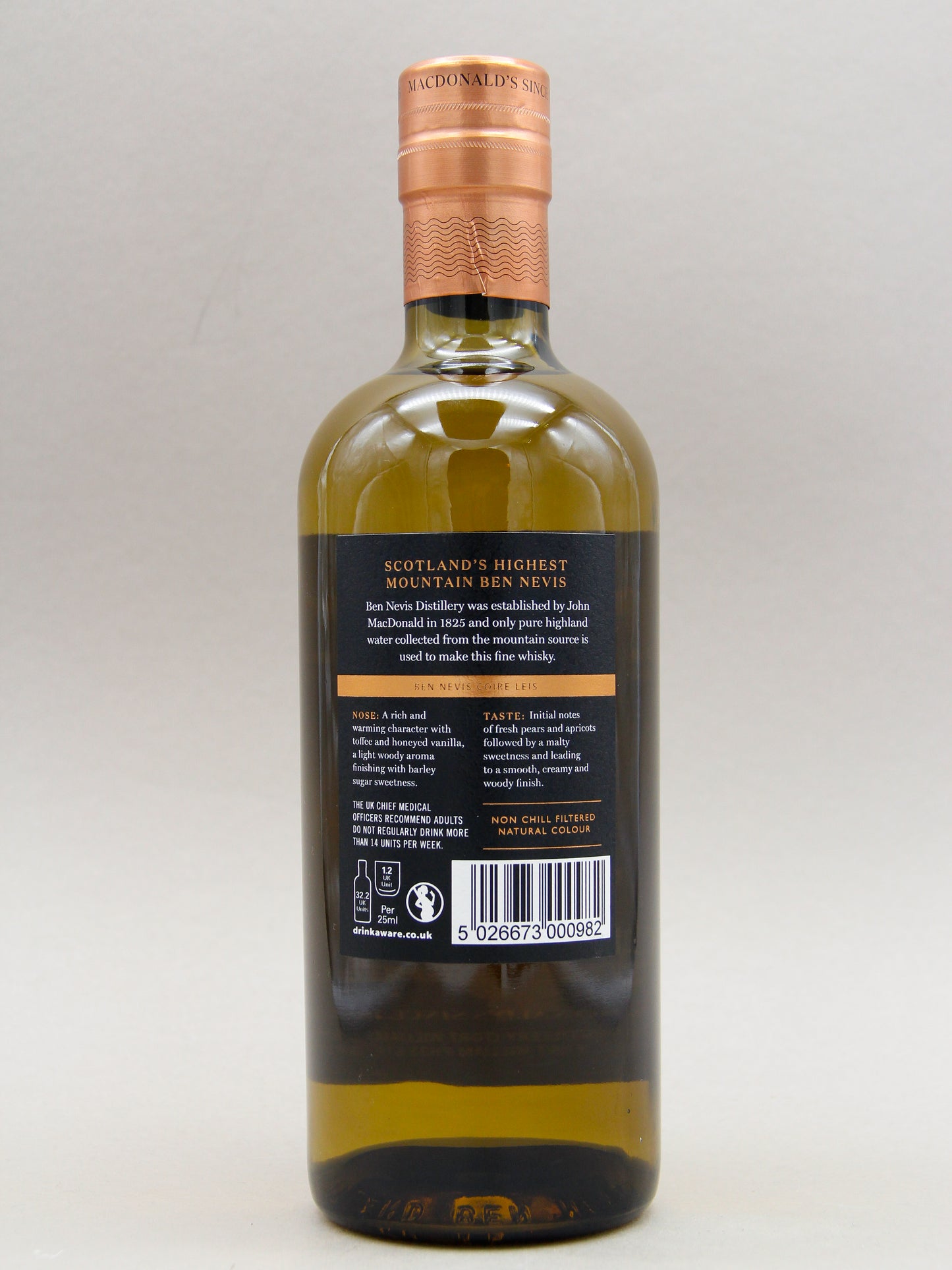 Ben Nevis, Coire Leis, Highland Single Malt Scotch Whisky (46%, 70cl)