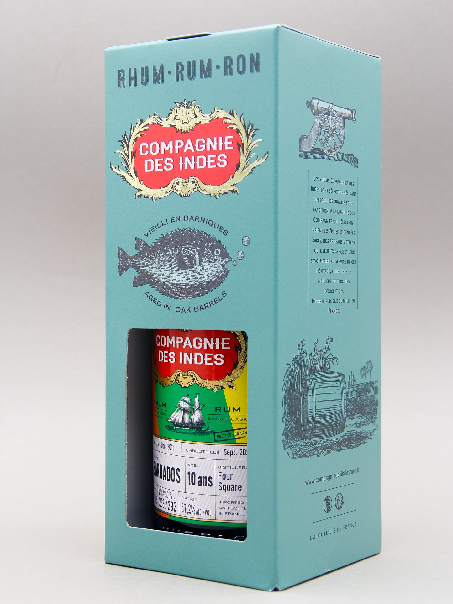Compagnie Des Indes Foursquare FBD15 Rum, 10 years, Barbados, Bottled for DK (57.2%, 70cl)
