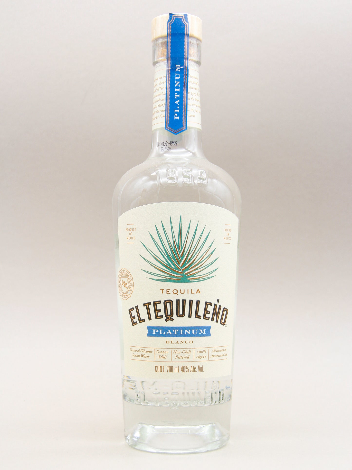 El Tequileño, Tequila Platinum Blanco, 100% De Agave (40%, 70cl)