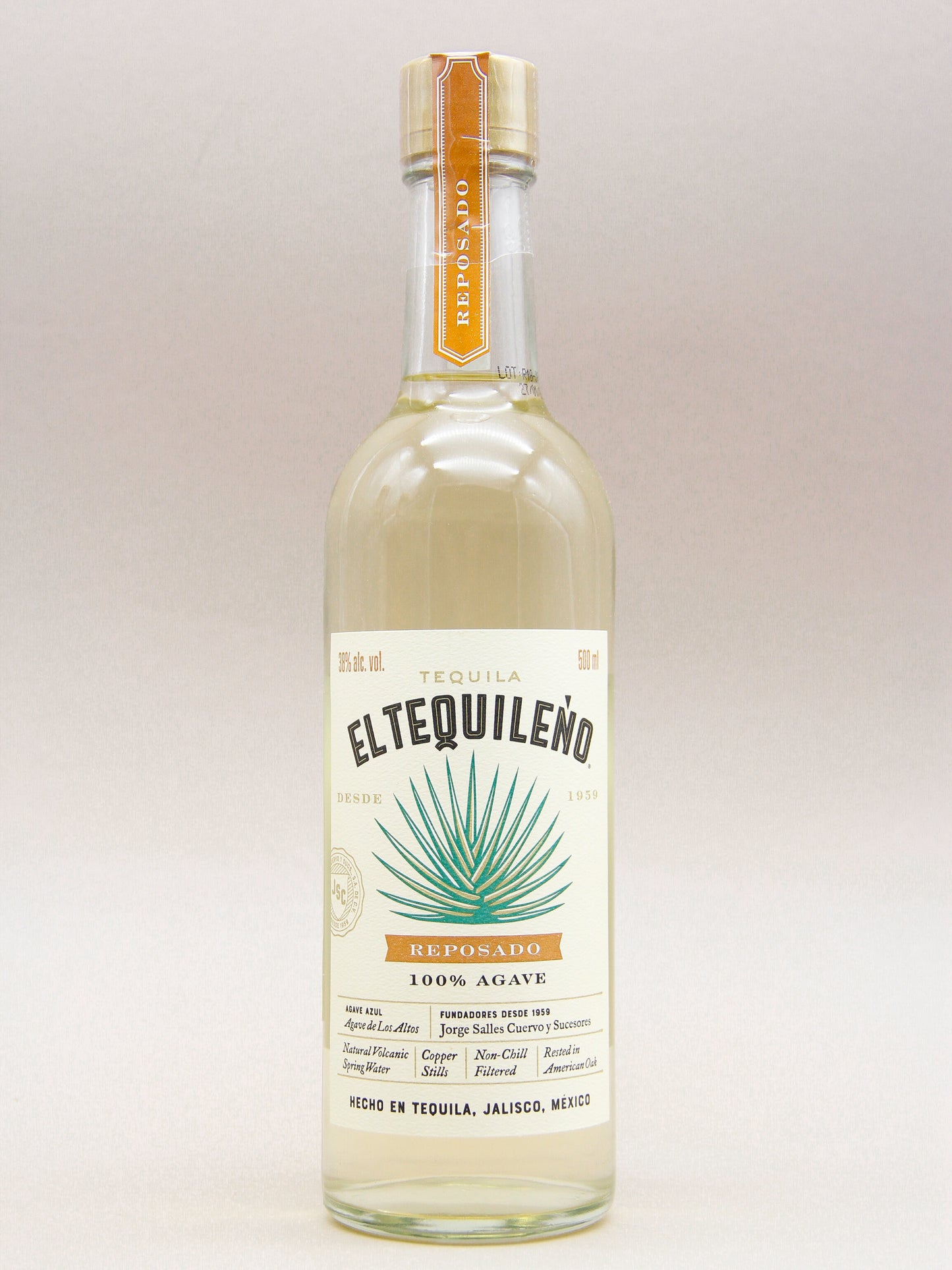 El Tequileño, Tequila Reposado, 100% Agave (38%, 50cl)