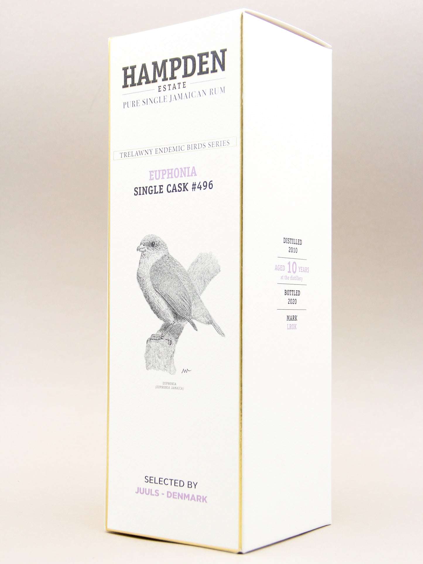 Hampden Estate, Trelawny Endemic Birds, Euphonia, Single Cask, Pure Single Jamaican Rum, Cask #496, 10Years, (62,2%,70cl)