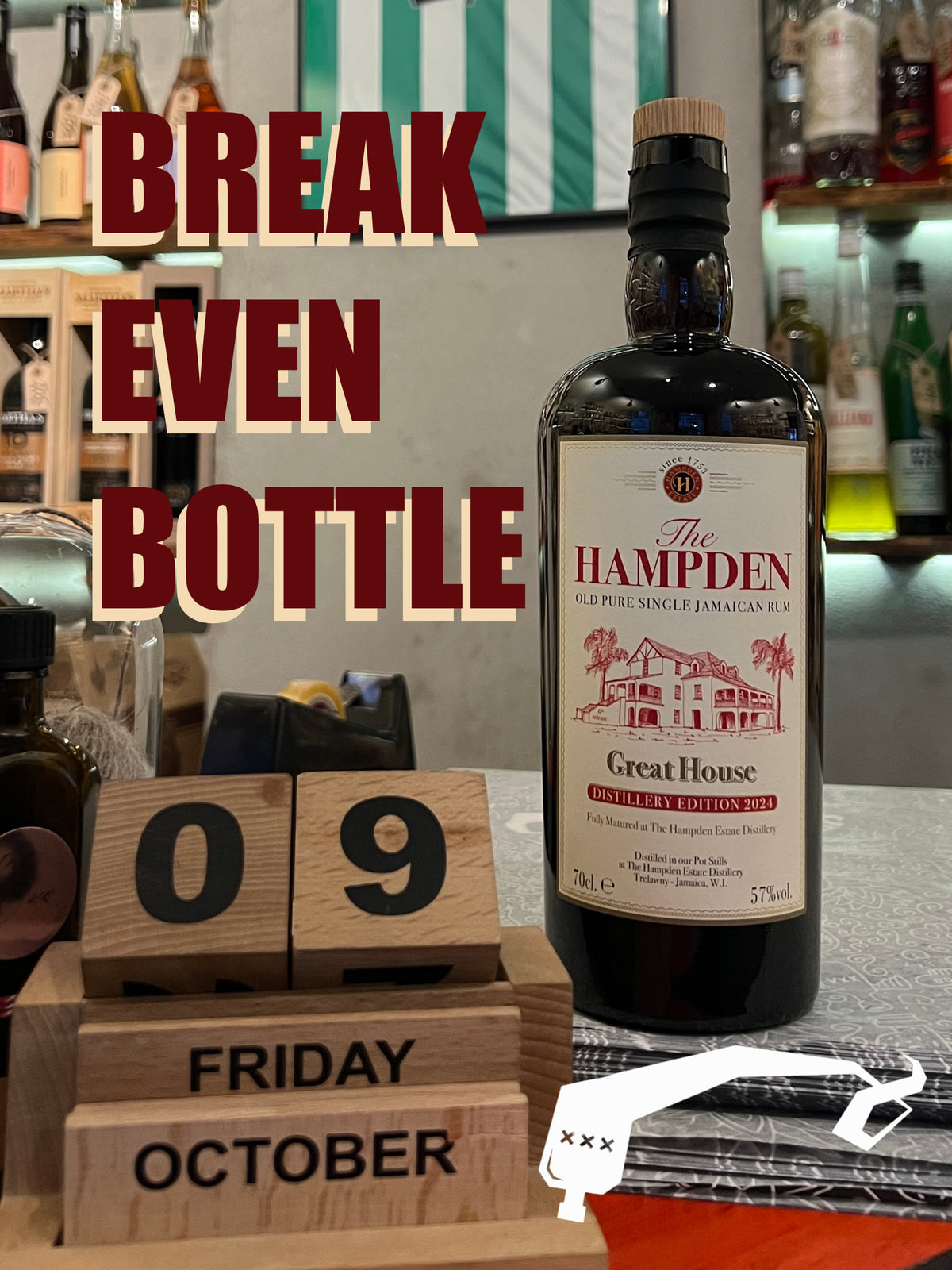 Break Even Bottle - October 2026, Hampden Estate Great House 2024, (57% - 2 cl sample)
