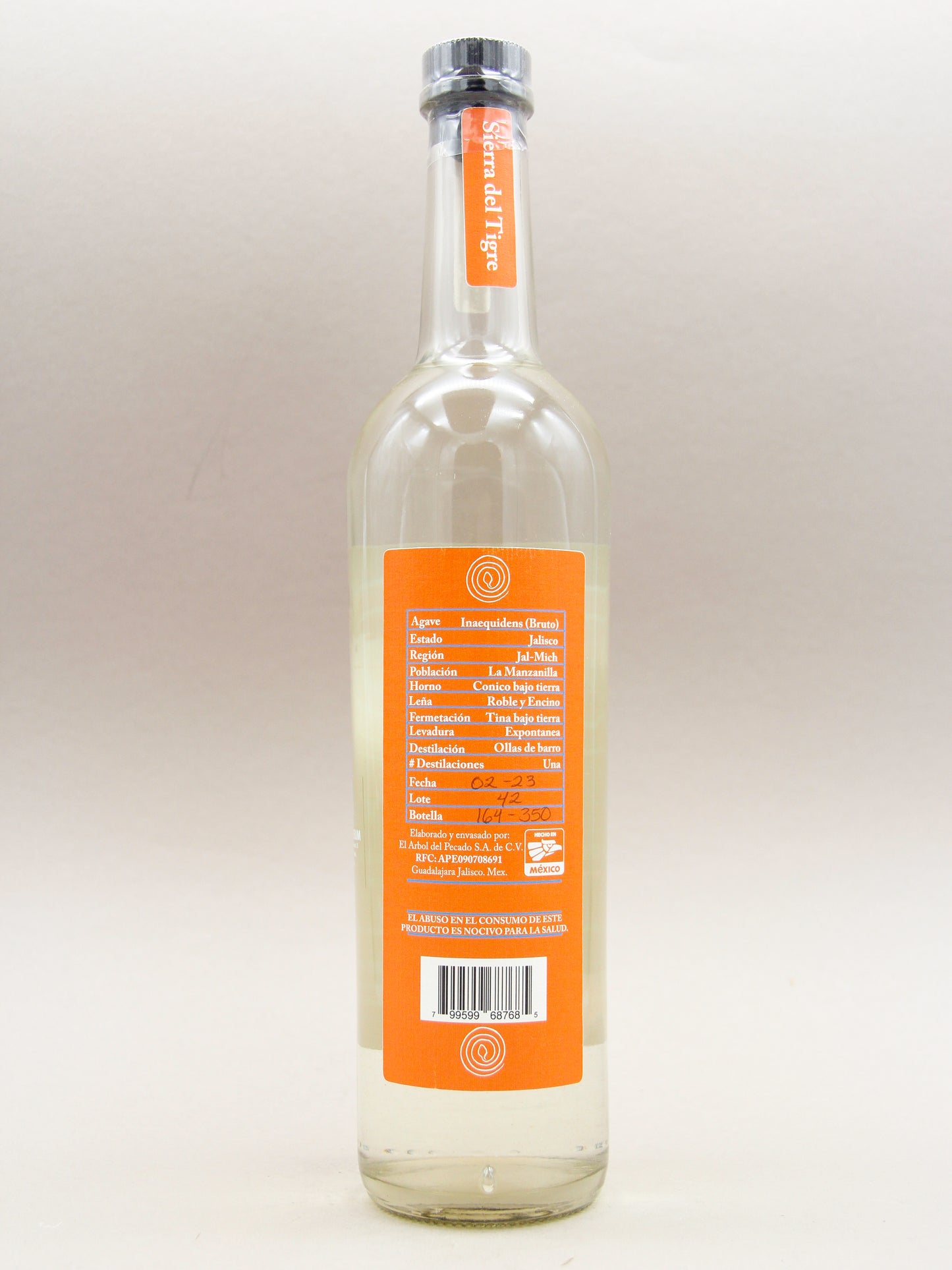 La Venenosa Raicilla Sierra del Tigre Lote 42 (44.3%, 70cl)