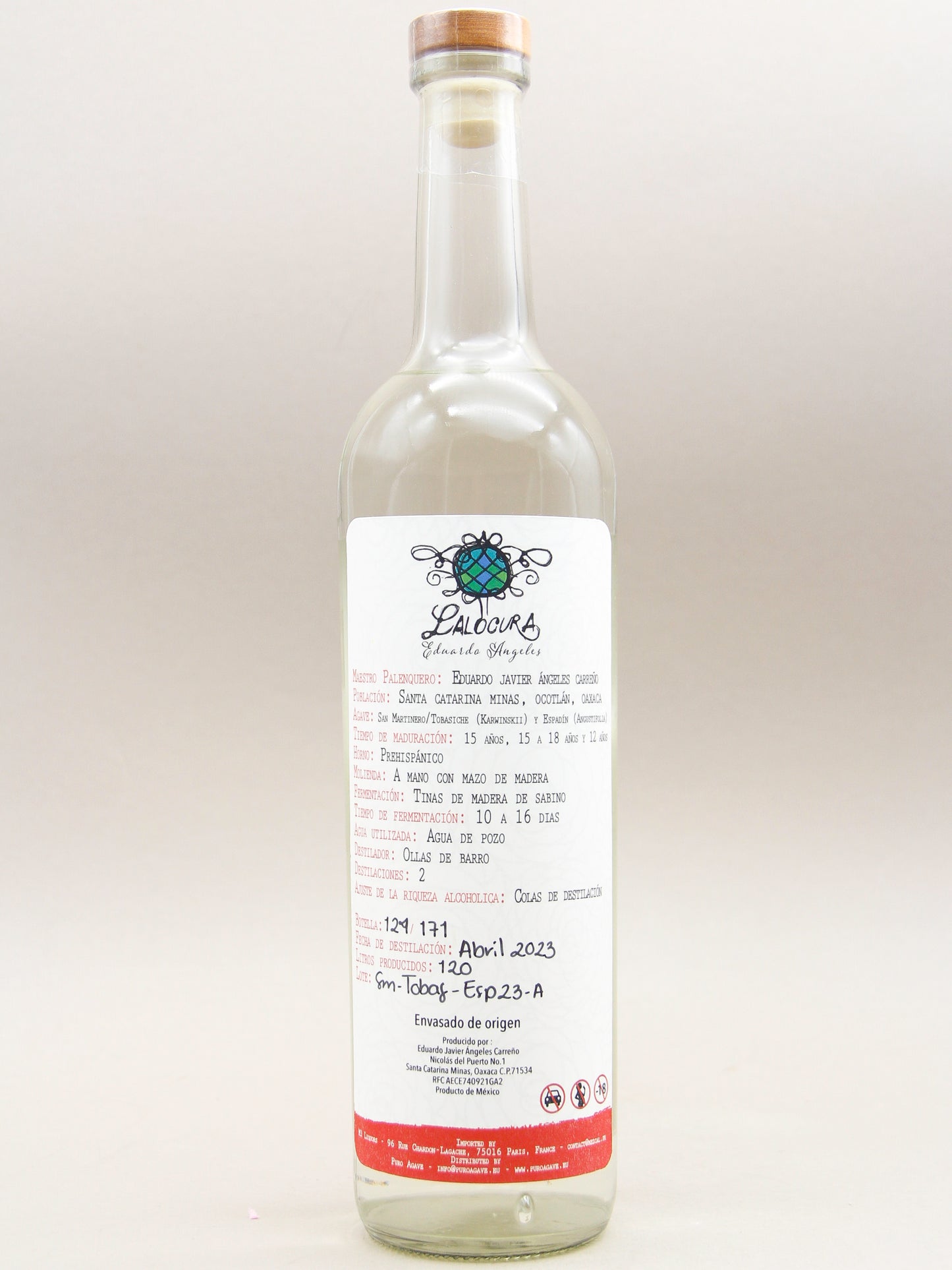 Lalocura, Destilado de agave, Mezcla, San Martinero - Tobasiche - Espadin 2024 (47.9%, 70cl)