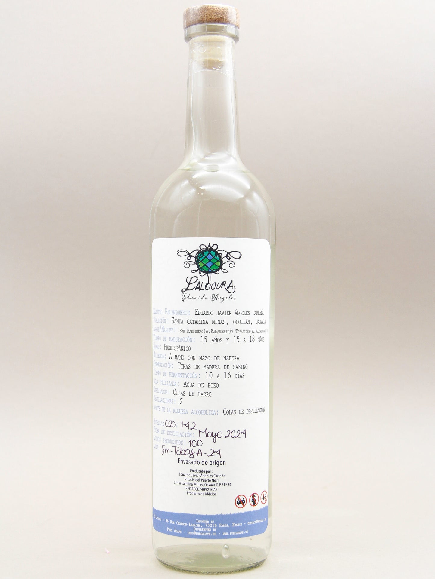 Lalocura, Destilado de agave, Mezcla, San Martinero - Tobasiche 2024 (49.3%, 70cl)