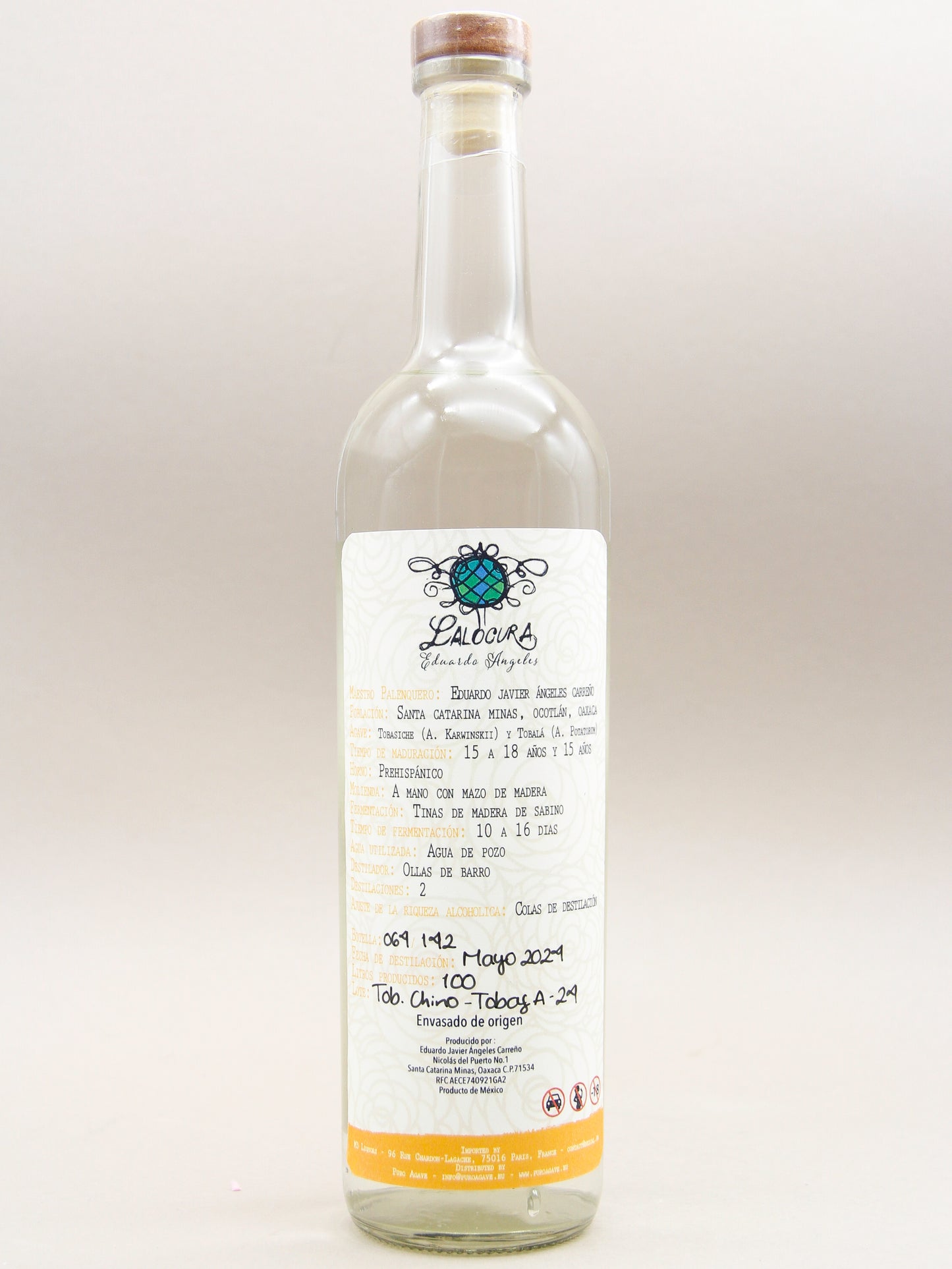Lalocura, Destilado de agave, Mezcla, Tobalá-Tobasiche 2024 (48.4%, 70cl)