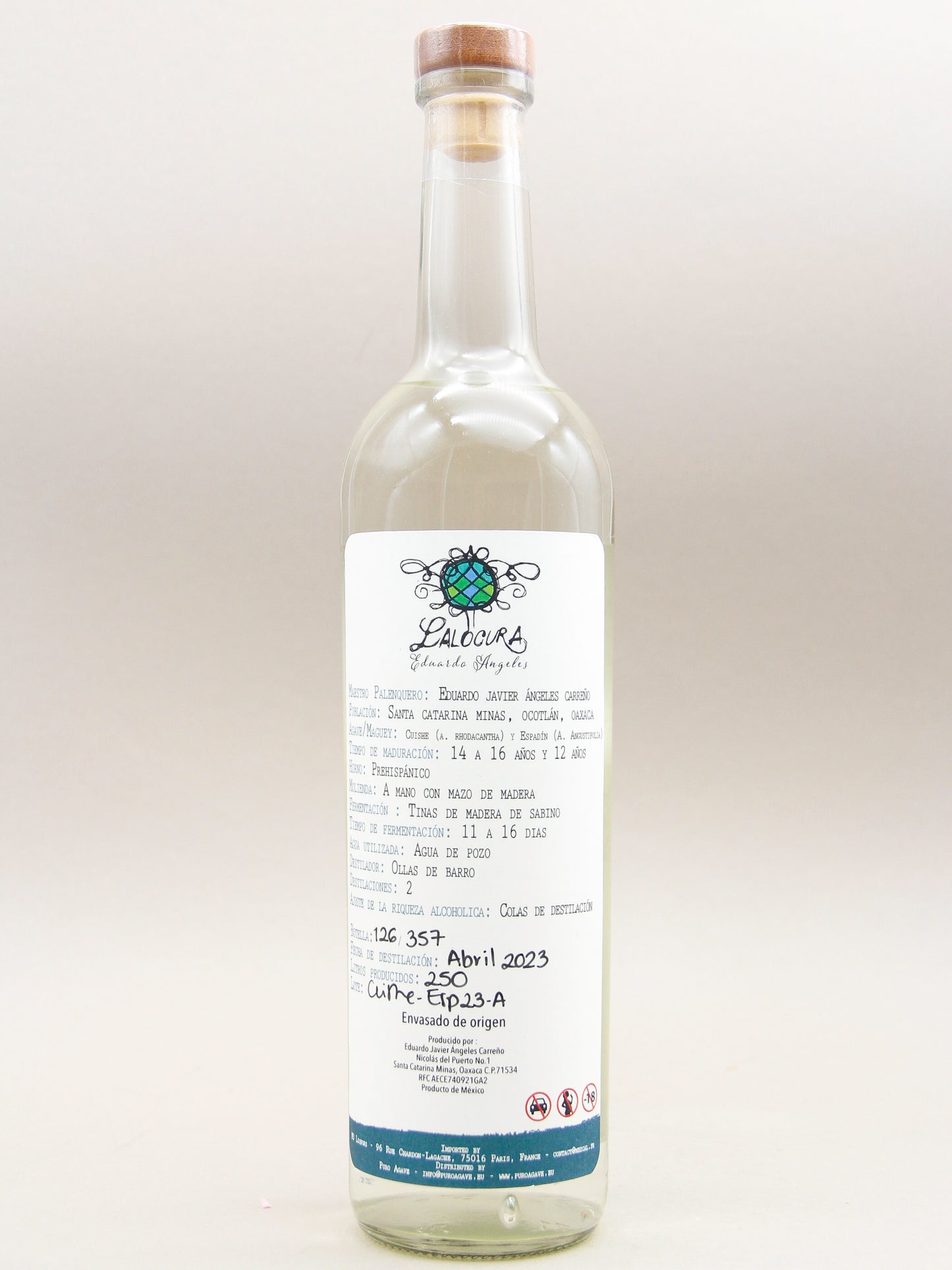 Lalocura, Destilado de agave, Mezcla, Cuishe - Espadin 2024 (49.2%, 70cl)
