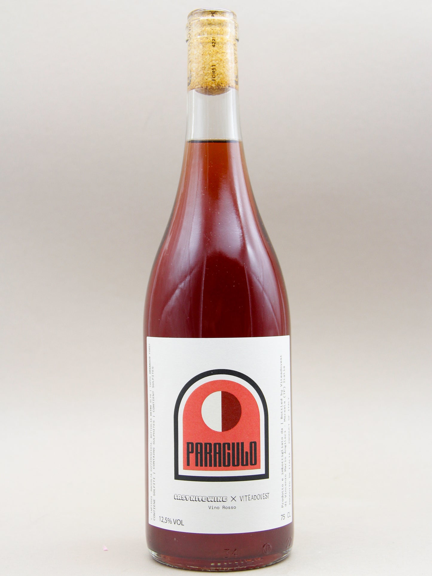 Last Nite Wine x Viteadovest, Paragulo, 2023, Natural Red Wine, Italy (12.5%, 75cl)