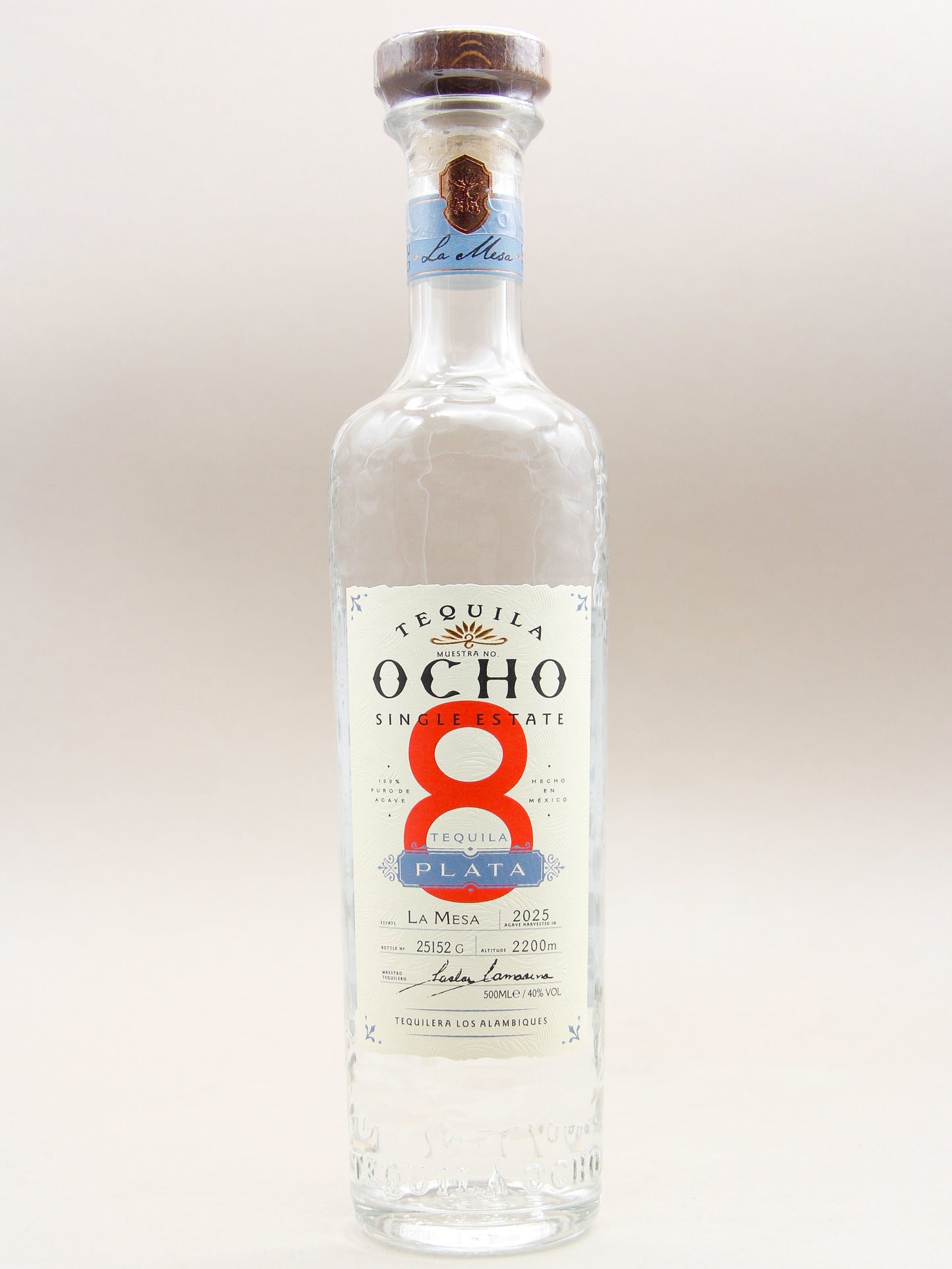 Ocho Blanco Tequila, 100% Puro De Agave (40%, 50cl)