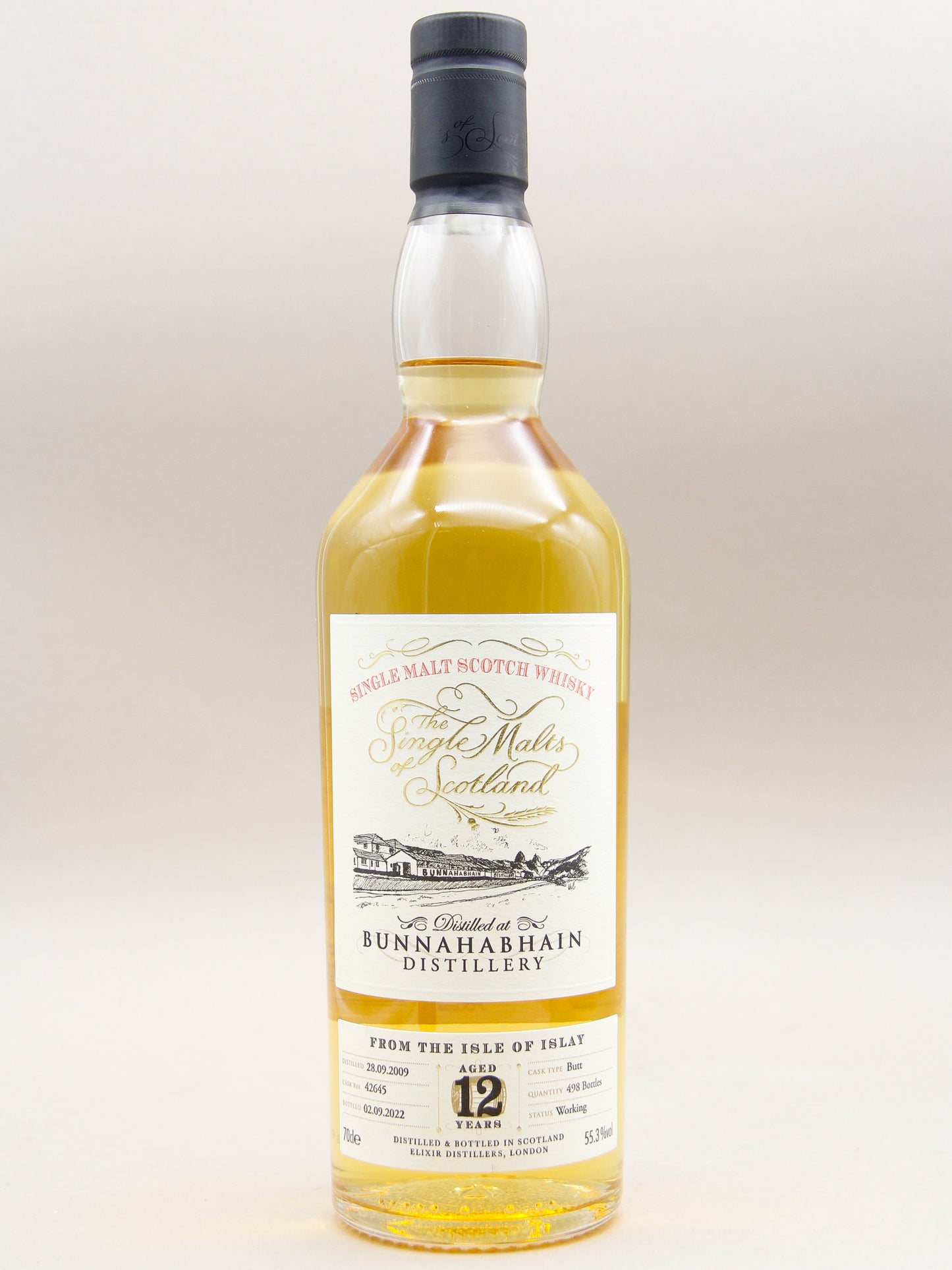 Single Malts of Scotland, Bunnahabhain, 12 years, 2022, Islay Single Malt Scotch Whisky (55.3%, 70cl)