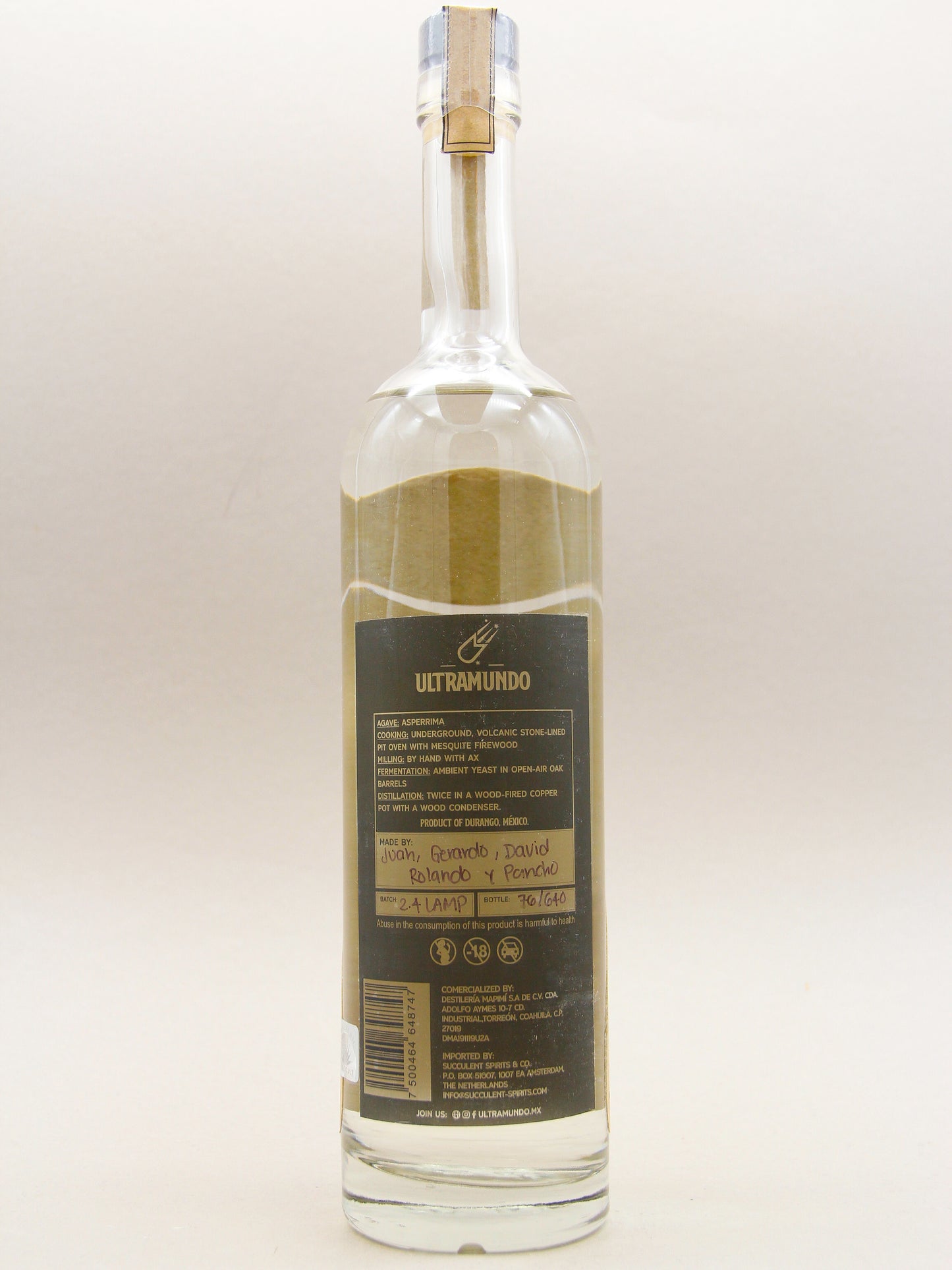 Ultramundo, Lamparillo Joven, Mezcal Artesanal (48%, 70cl)
