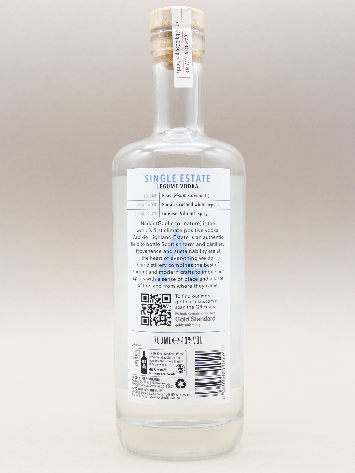 Arbikie Distillery, Nadar Vodka, Scotland (40%, 70cl)