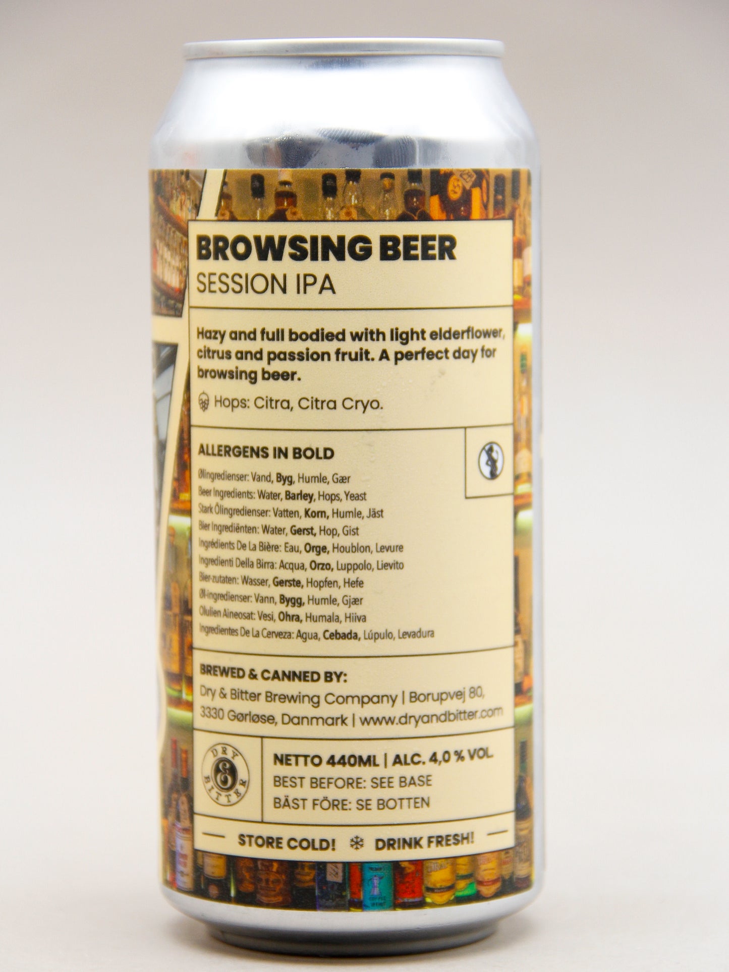 Dry & Bitter x Shoppen: Browsing Beer, Session IPA (4%, 44cl CAN)
