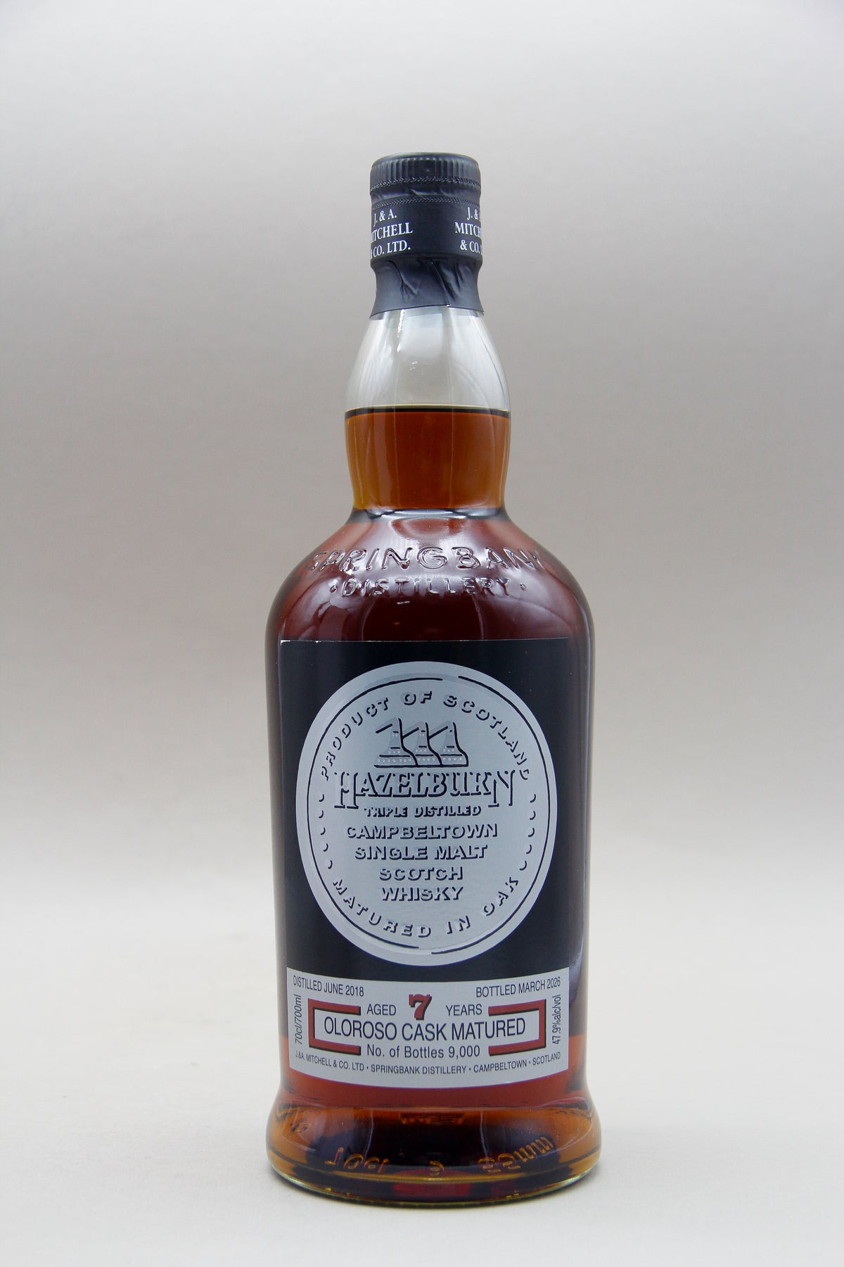 Hazelburn 7 Years, Oloroso Cask Matured, March 2026, Campbeltown, Single Malt Scotch Whisky (47.9%, 70cl)