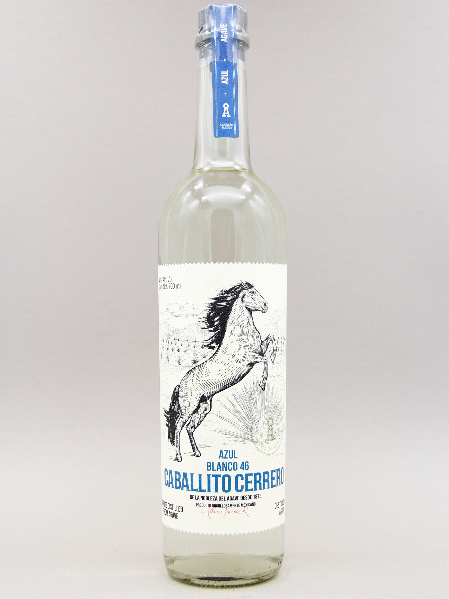 Caballito Cerrero Blanco 46, Azul, Destilado de Agave (46%, 70cl)