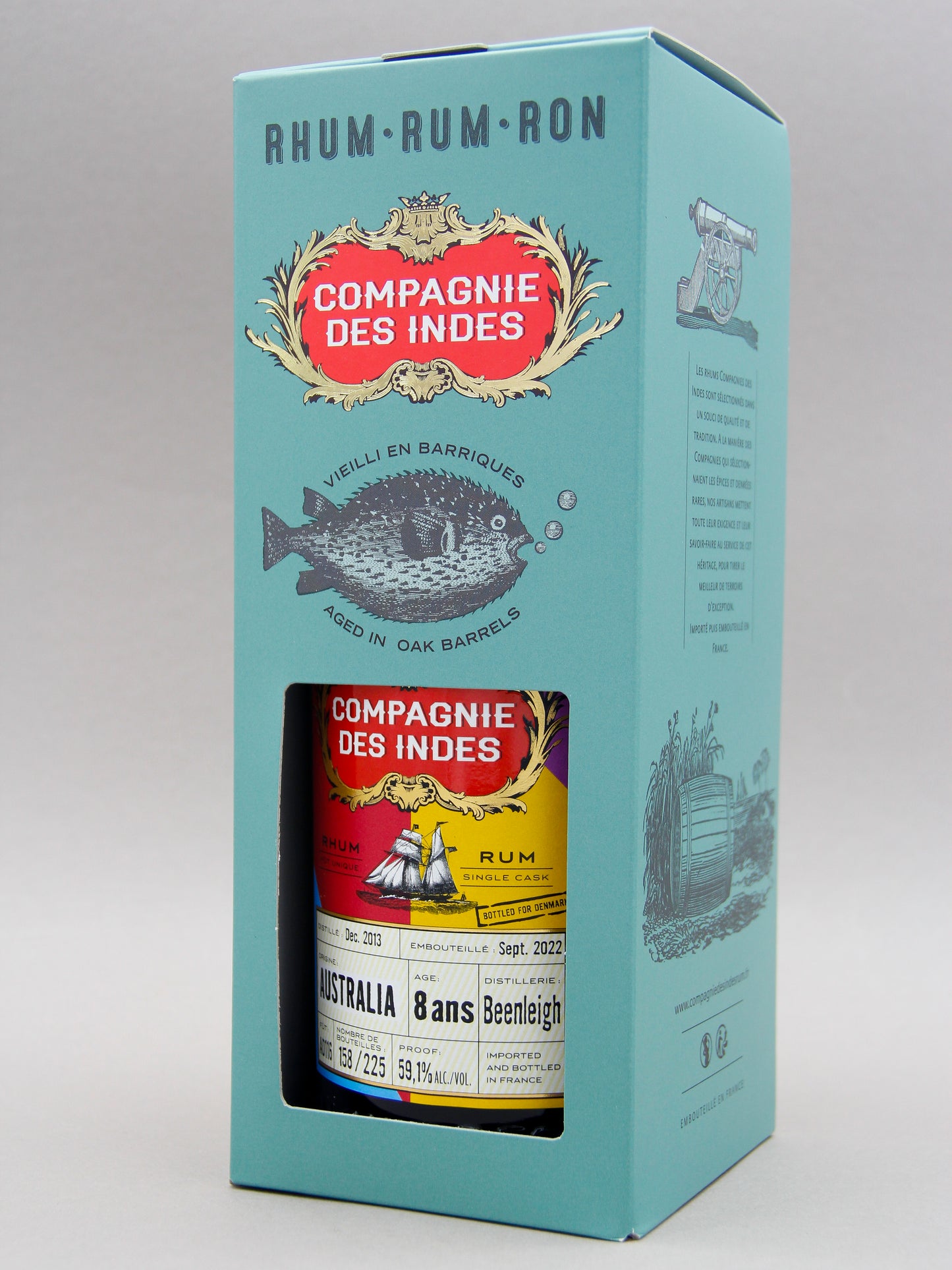 Compagnie Des Indes Beenleigh AD116 Rum, 8 years, Australia, Bottled for DK (59.1%, 70cl)