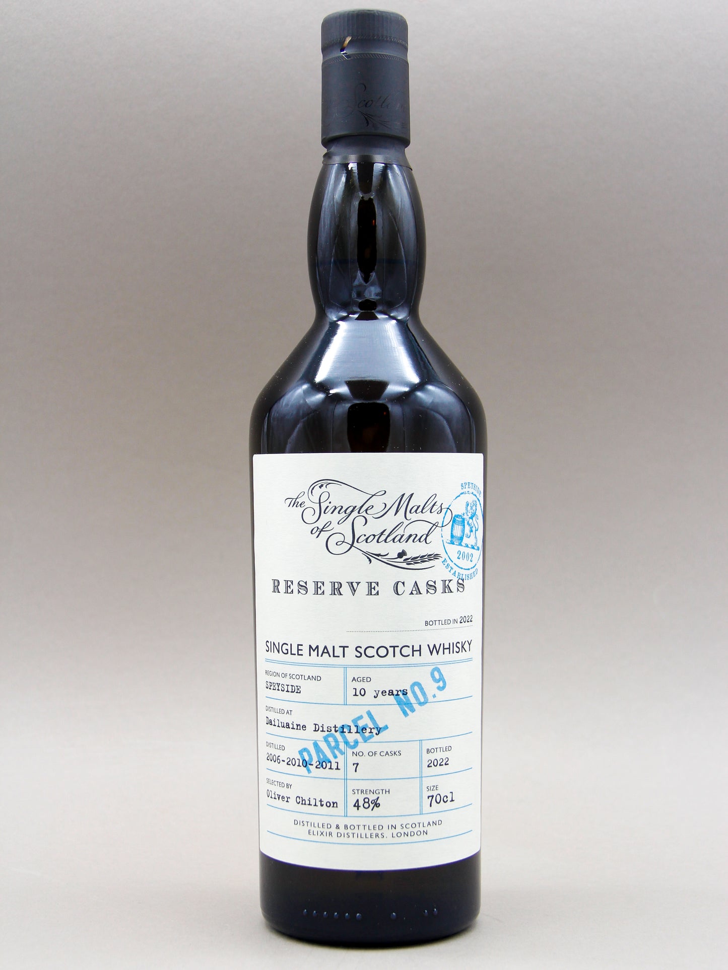 Single Malts of Scotland, Reserve Casks, Parcel no 9, Dailuaine, 10 years, 2022, Speyside Single Malt Scotch Whisky (48%, 70cl)