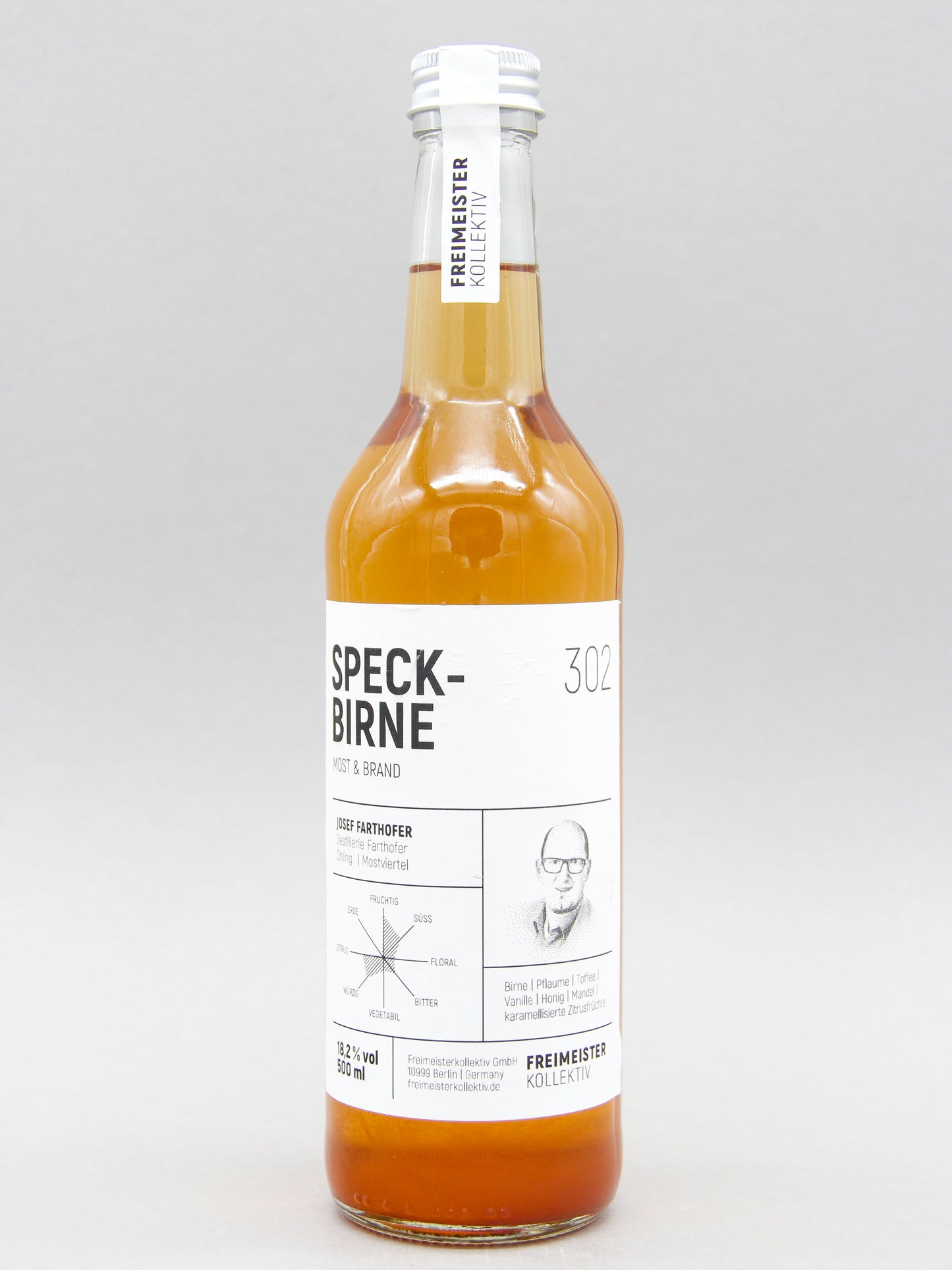 Freimeister Kollektiv, Speckbirne 302, Organic Fortified Pear Wine, Josef Farthofer, Mostviertel, Austria (18.2%, 50cl)