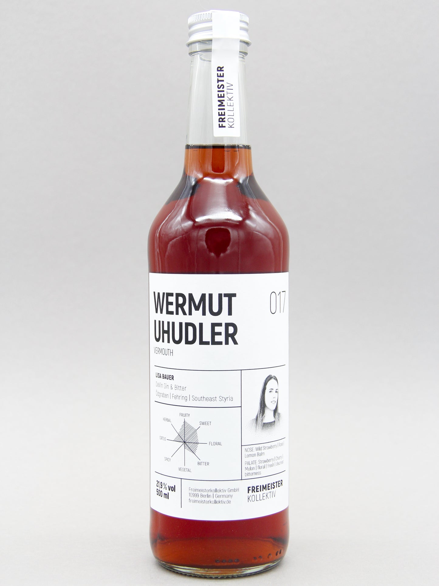 Freimeister Kollektiv, Wermut Uhudler 017, Vermouth, Lisa Bauer, Südoststeiermark, Austria (22%, 50cl)