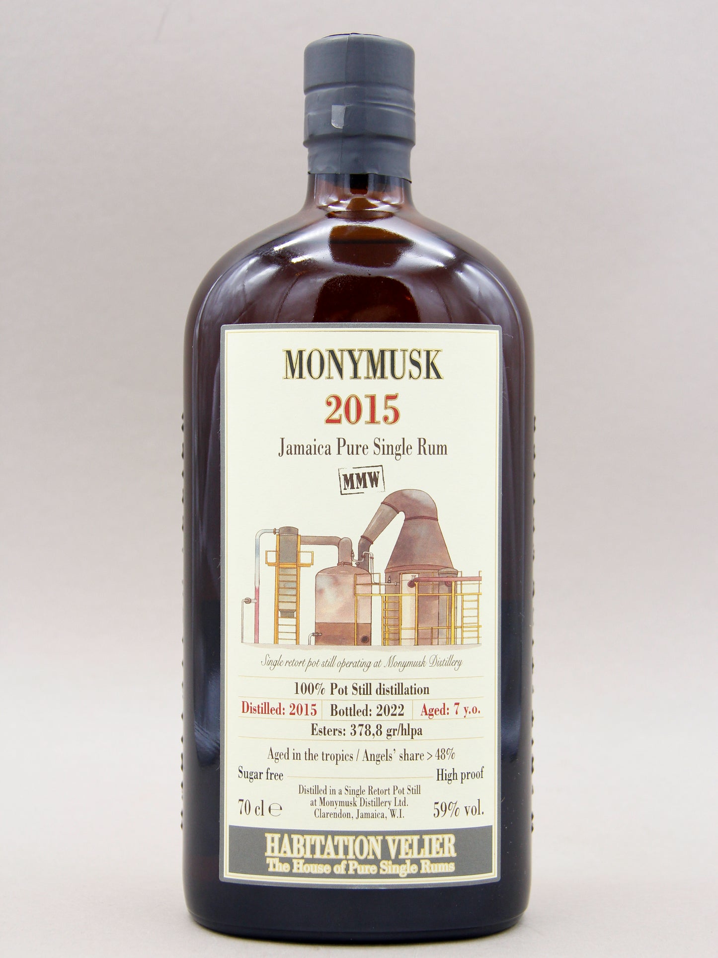 Habitation Velier, Monymusk 2015, MMW, Jamaica Pure Single Rum, Aged 7 years (59%, 70cl)