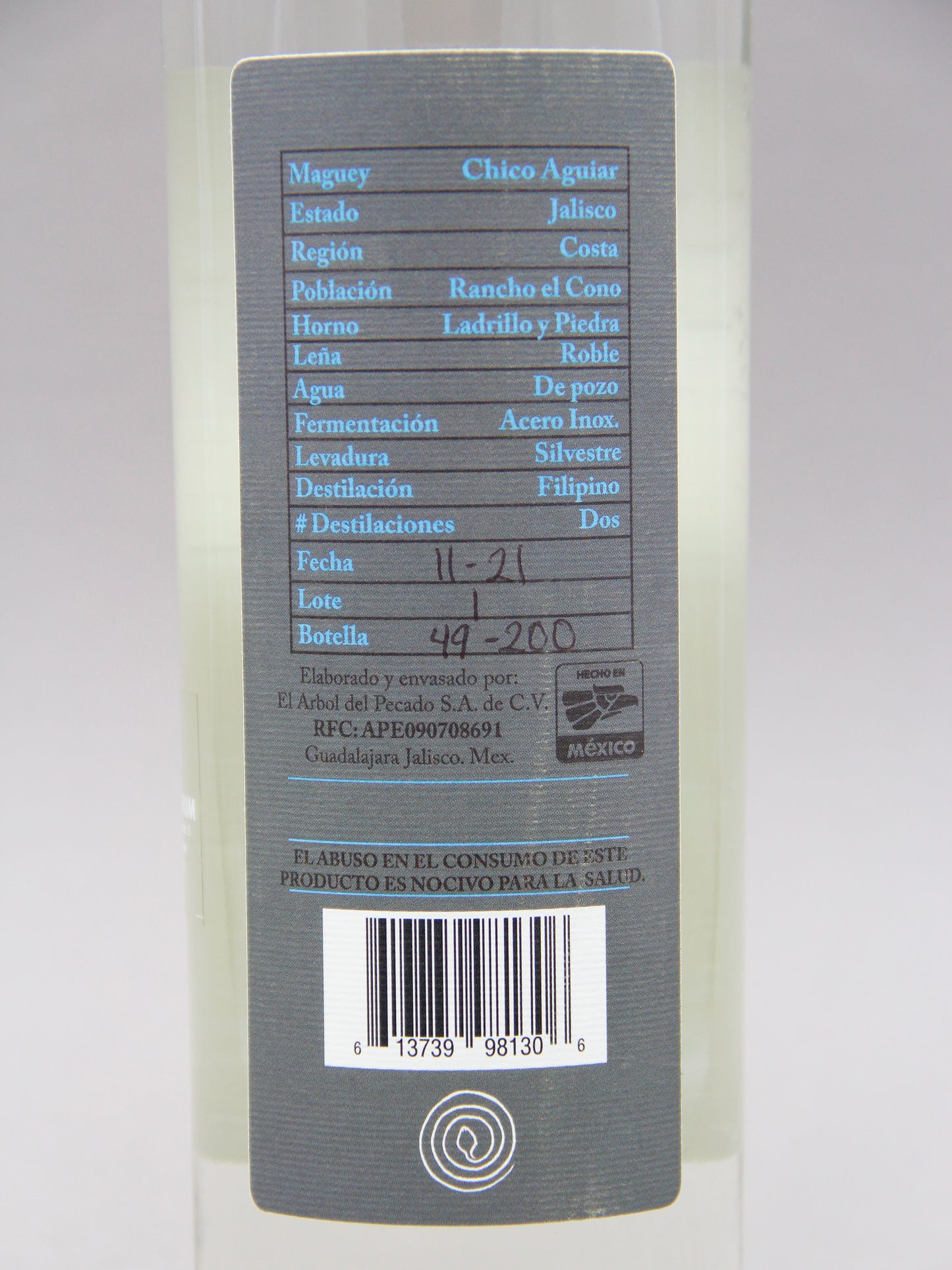 La Venenosa Raicilla, Costa de Jalisco, 10 Years Anniversary of The Barking Dog, Blanca Rodriguez, Lote 1 (46.3%, 70cl)