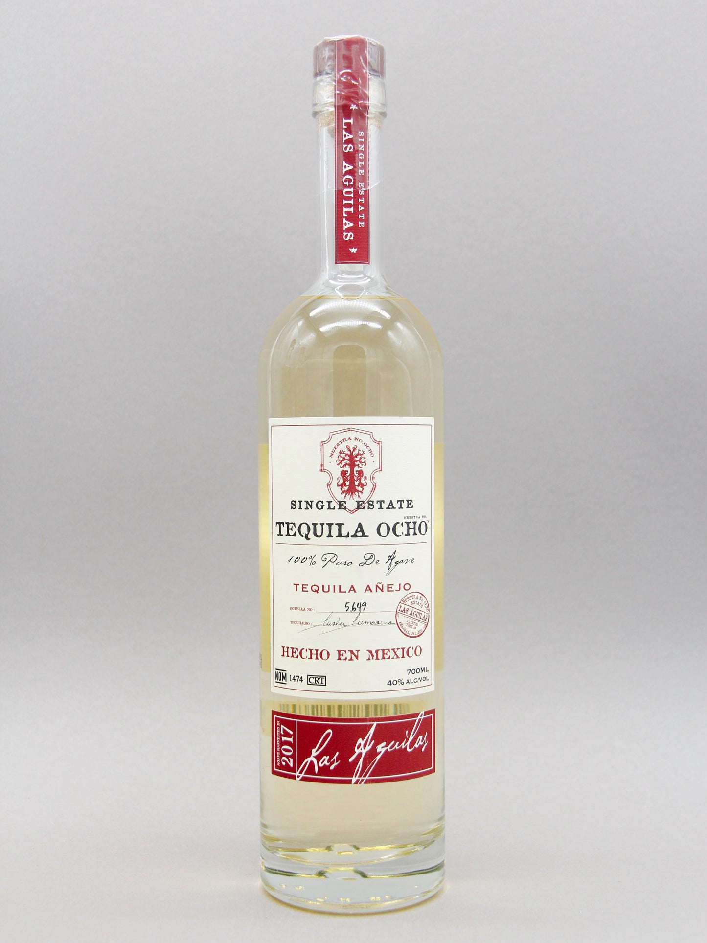 Ocho Tequila Añejo, 100% Puro De Agave, Single Estate (40%, 70cl)