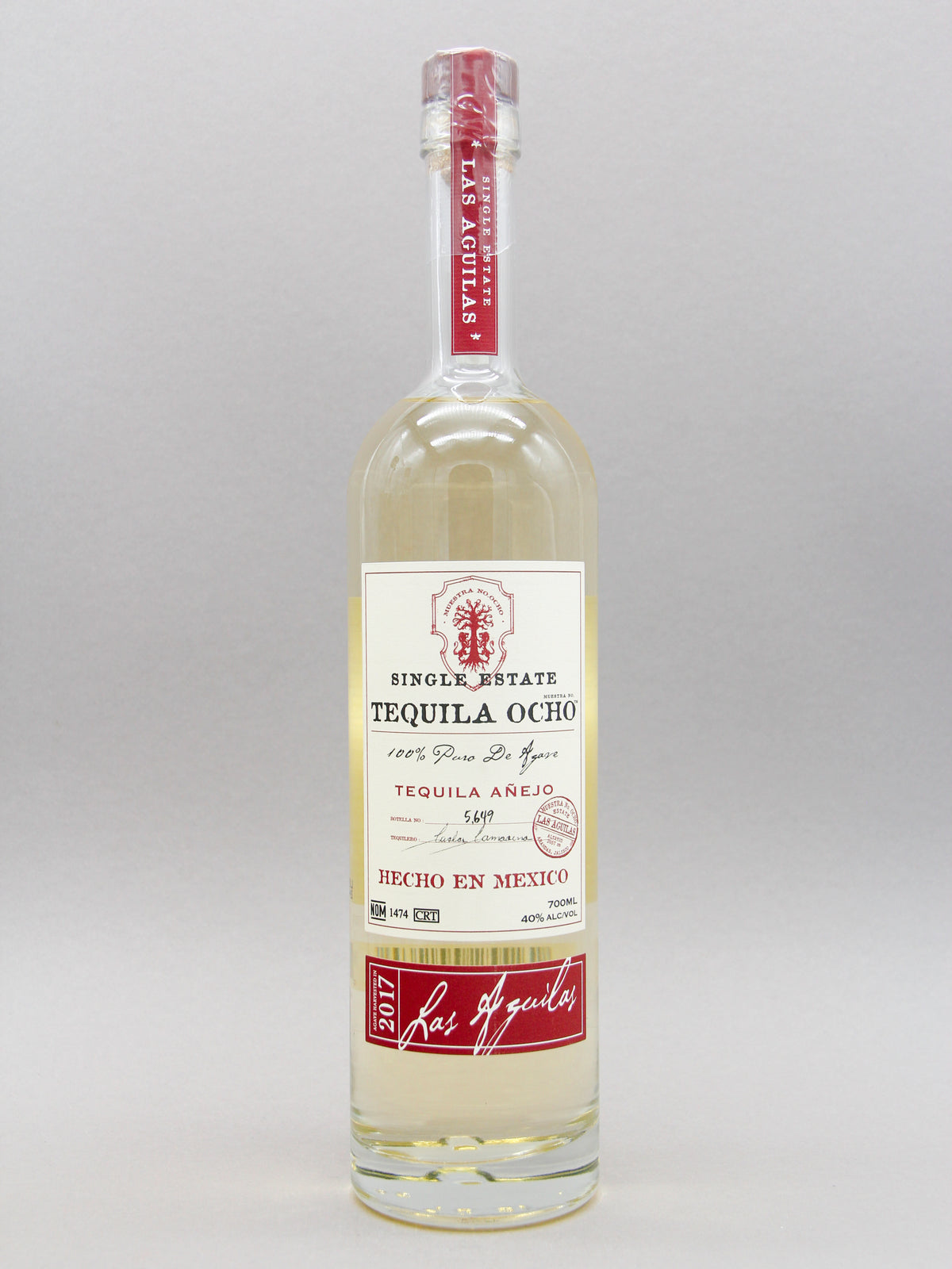 Ocho Tequila Añejo, 100% Puro De Agave, Single Estate (40%, 70cl)