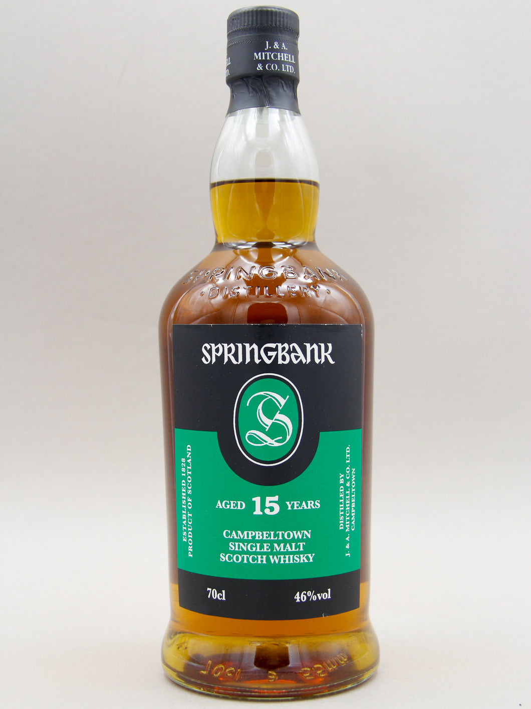 Springbank 15 Years, Campbeltown Single malt Scotch Whisky (46%, 70cl)