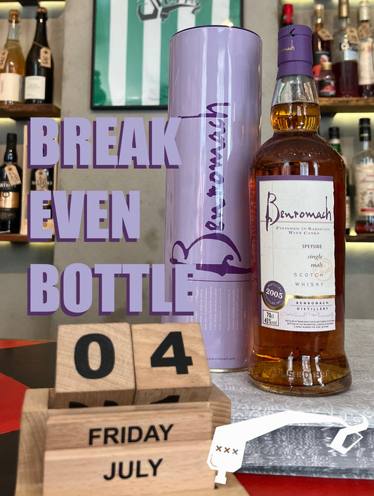 Break Even Bottle - July 2025, Benromach, 7 years, Sassiacaia Wood Finish, Released 2012 45% - 2 cl sample