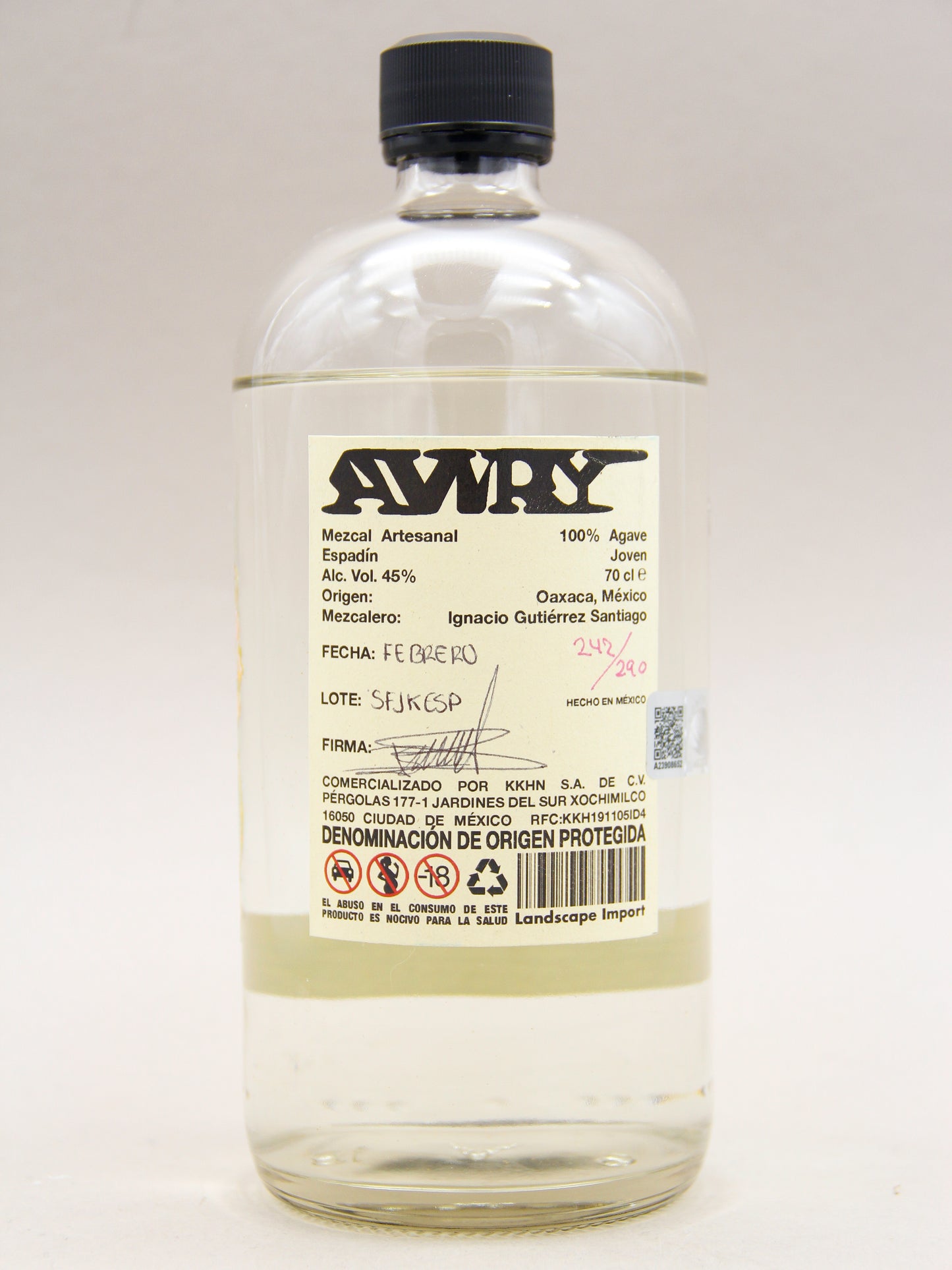 Awry, Mezcal Artesanal, Espadin (45%, 70cl)