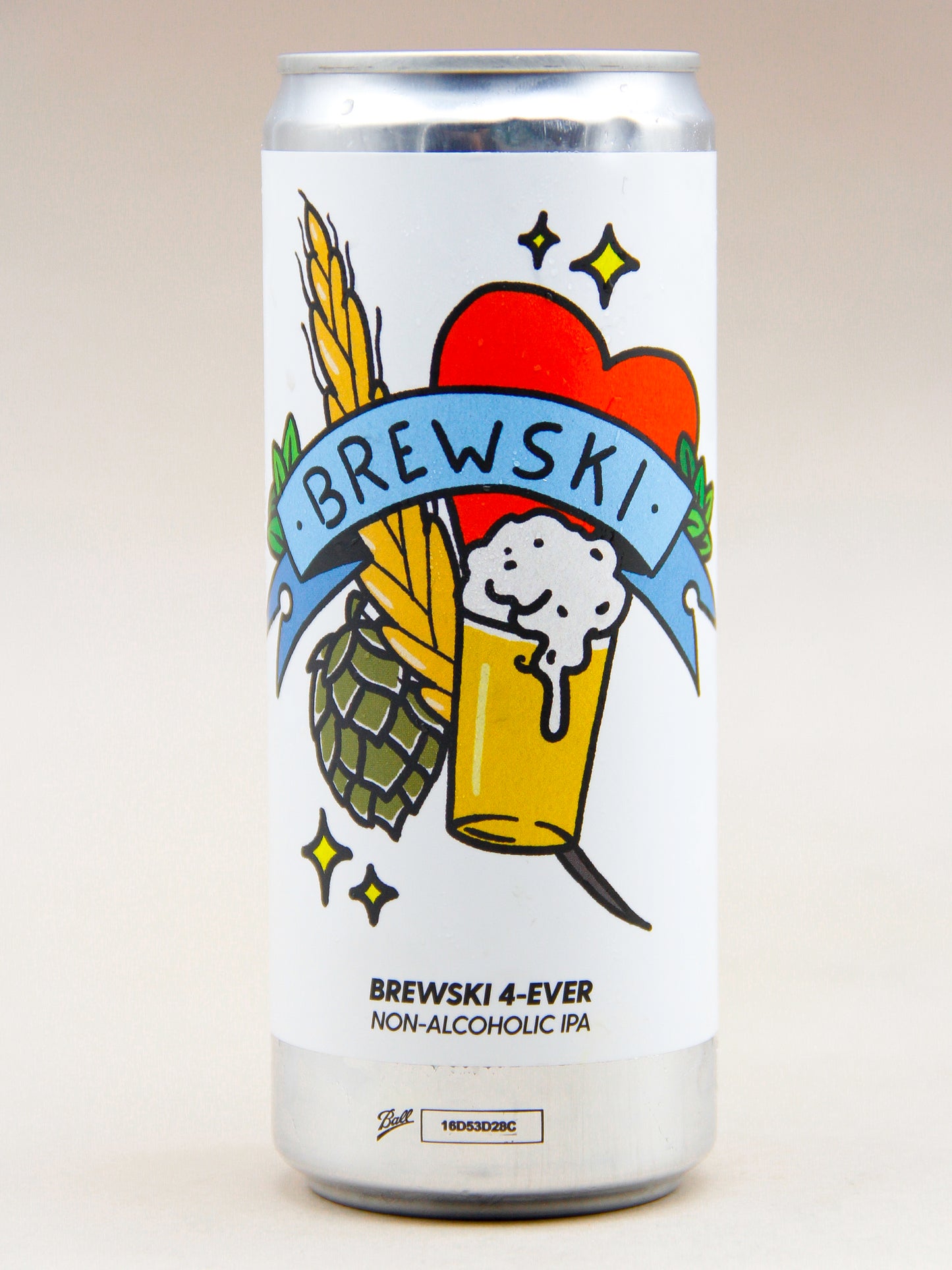 Brewski: Brewski 4-ever, Non-Alc IPA (0.5%, 33cl CAN)