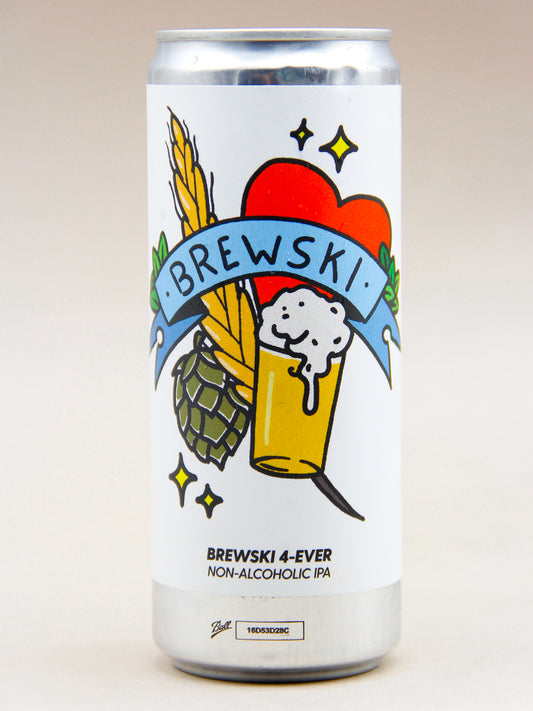 Brewski: Brewski 4-ever, Non-Alc IPA (0.5%, 33cl CAN)