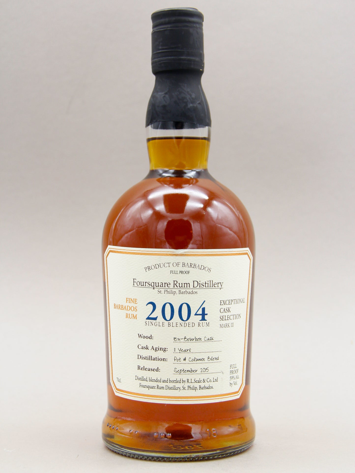 Foursquare Exceptional Cask Selection: 2004, Single Blended Rum, 11 Years, Barbados (59%, 70cl)