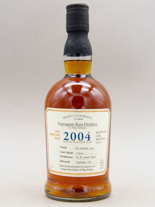 Foursquare Exceptional Cask Selection: 2004, Single Blended Rum, 11 Years, Barbados (59%, 70cl)