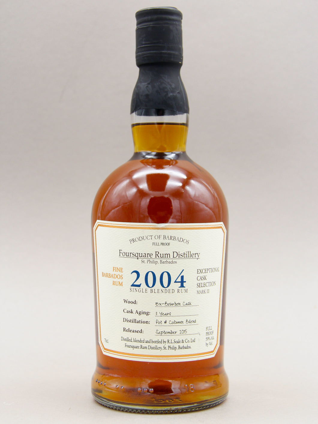Foursquare Exceptional Cask Selection: 2004, Single Blended Rum, 11 Years, Barbados (59%, 70cl)