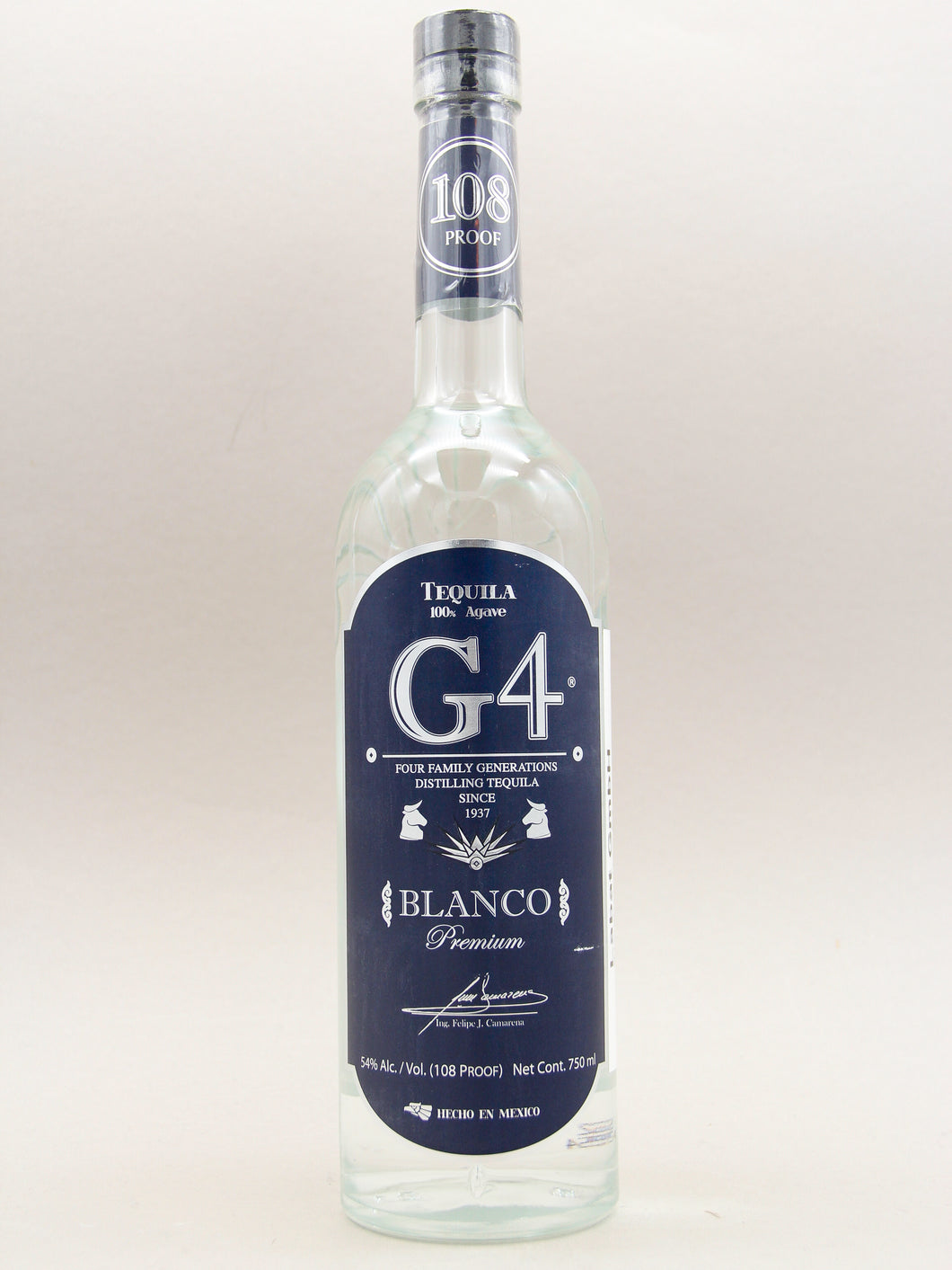 G4 Tequila, 108 Proof, Blanco (54%, 70cl)