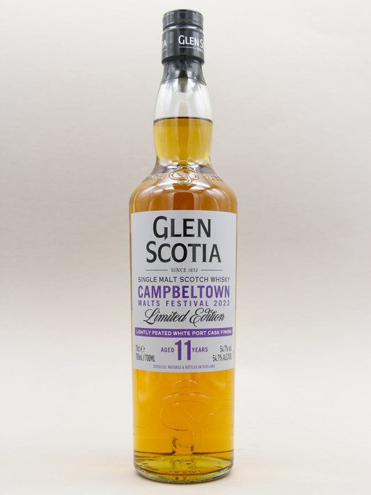 Glen Scotia 11 Years Old, Campbeltown Malts Festival 2023, Limited Edition, Single Malt Scotch Whisky, Lightly Peated White Port Cask Finish, Campbeltown, Scotland (54.7%, 70cl)