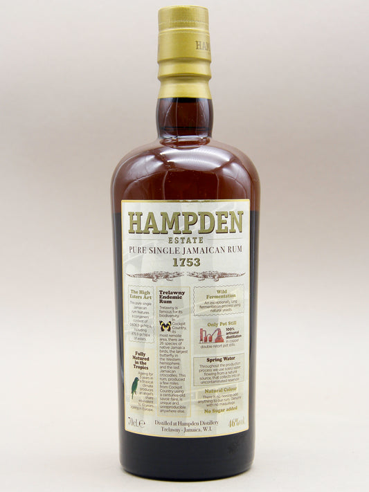 Hampden Estate, 1753, Aged 3 Years, Jamaica (46%, 70cl)