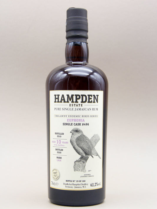 Hampden Estate, Trelawny Endemic Birds, Euphonia, Single Cask, Pure Single Jamaican Rum, Cask #496, 10Years,  (62,2%,70cl)