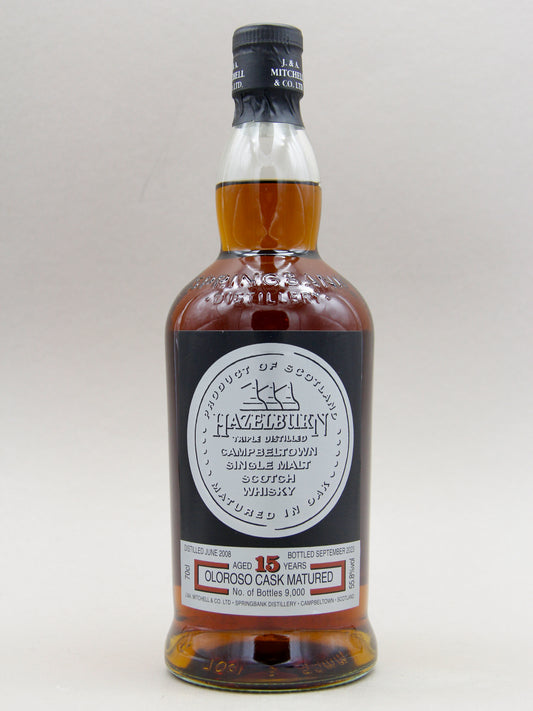 Hazelburn 15 Years, Oloroso Cask Matured, November 2023, Campbeltown Single Malt Scotch Whisky (55.8%, 70cl)