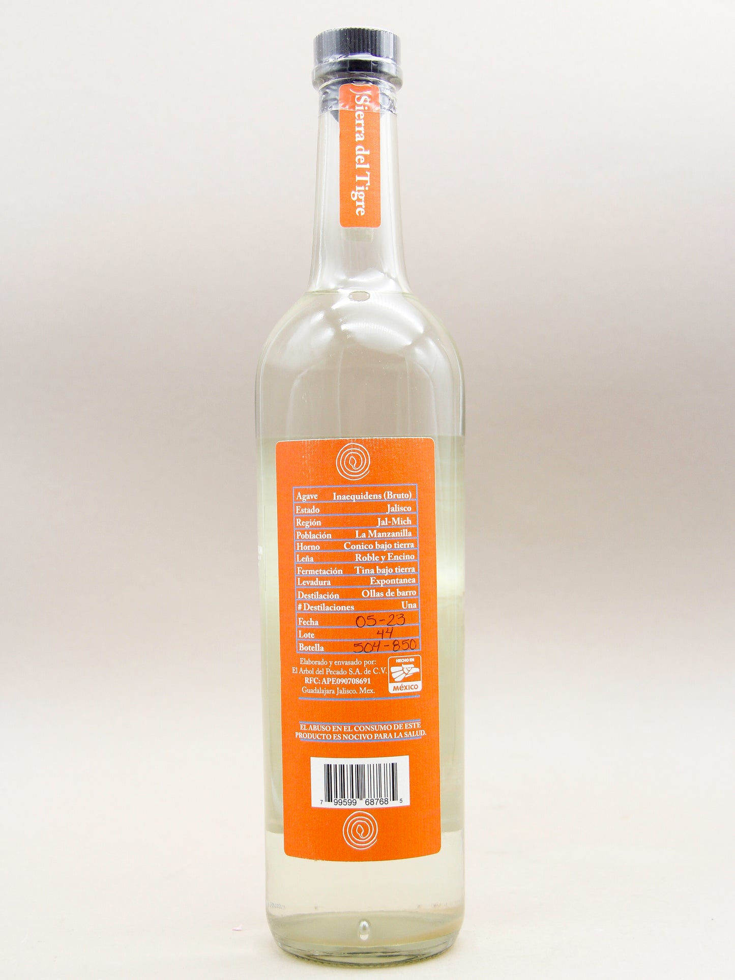 La Venenosa Raicilla Sierra del Tigre Lote 44 (43.7%, 70cl)