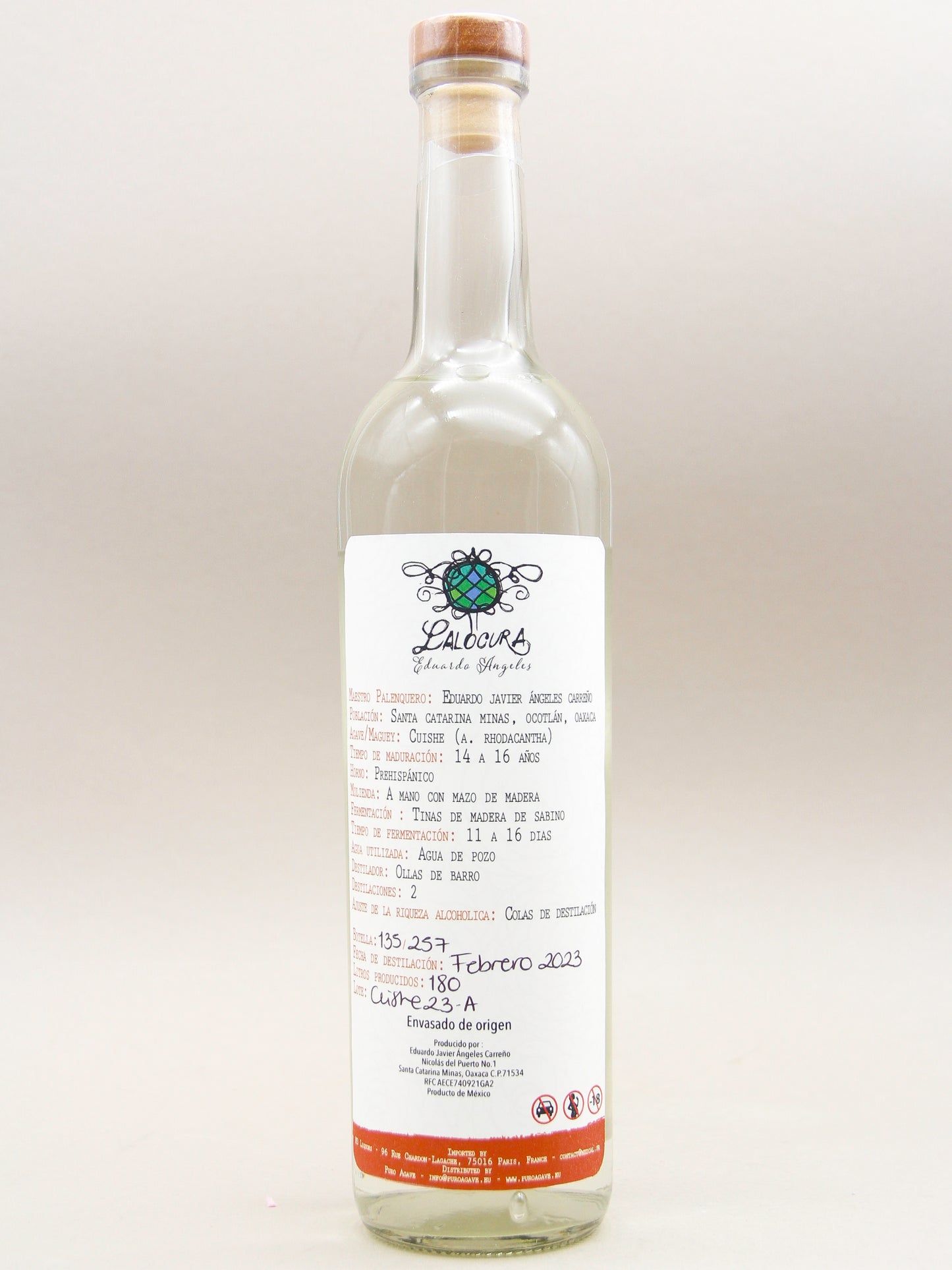 Lalocura, Destilado de agave, Cuishe 2024 (50.3%, 70cl)