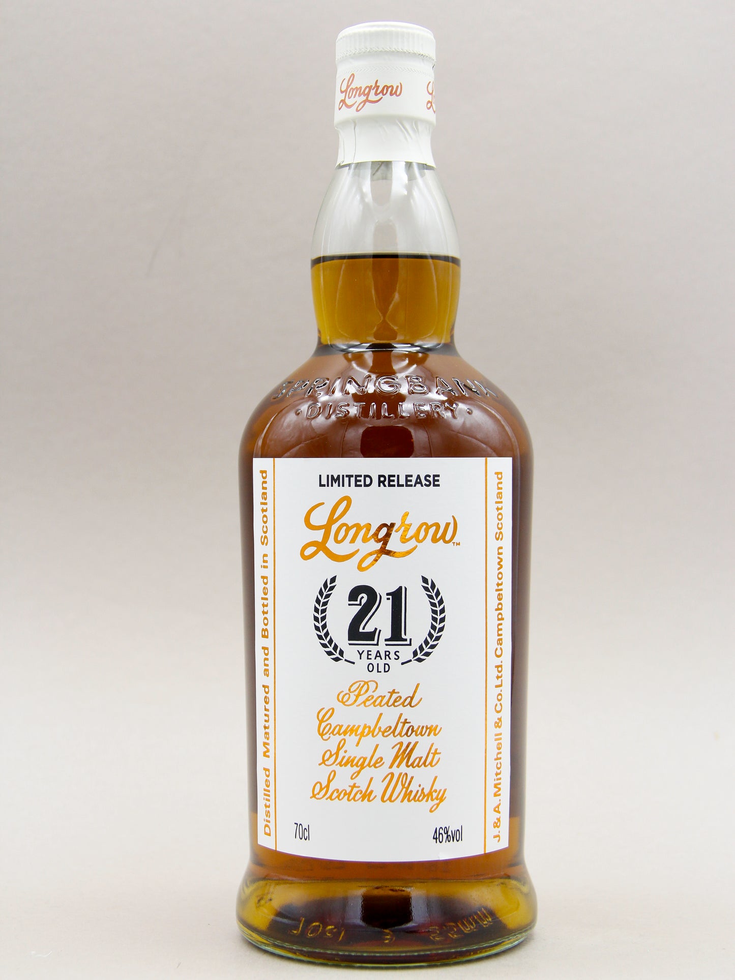 Longrow, 21 Years Old, November 2020, Campbeltown Single Malt Scotch Whisky (46%, 70cl)