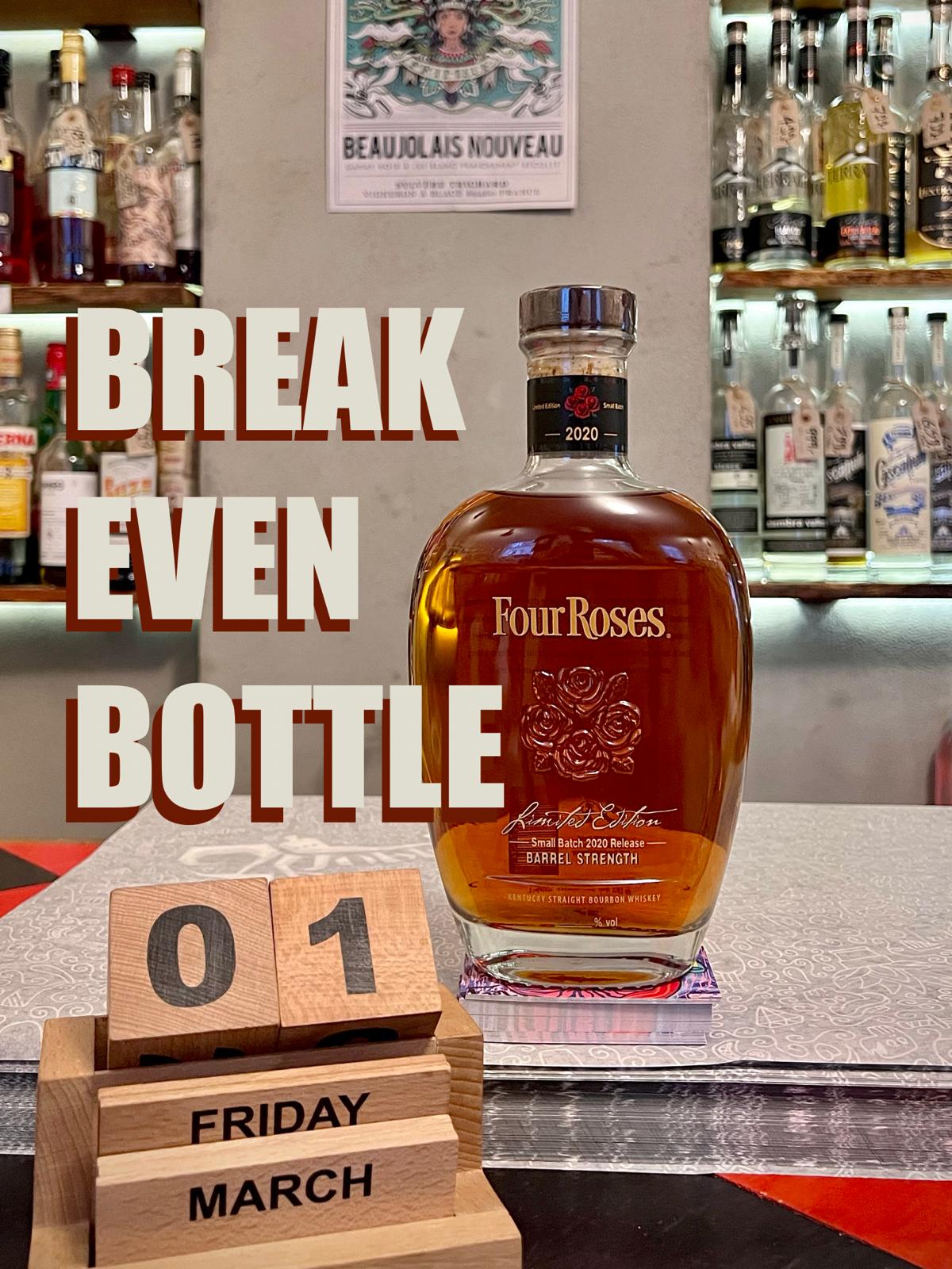 Break Even Bottle - March 2024, Four Roses Small Batch 2020 Limited Release, 55.7% - 2cl Sample