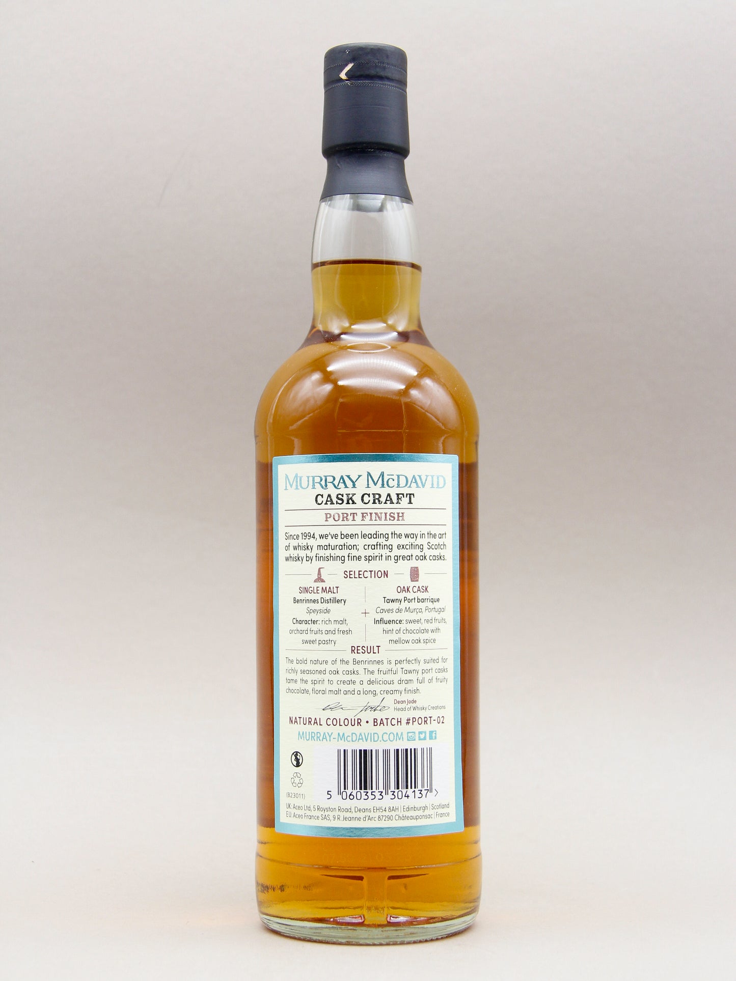 Murray McDavid, Benrinnes Distillery, Port Cask Finish, Single Malt Scotch Whisky (44.5%, 70cl)