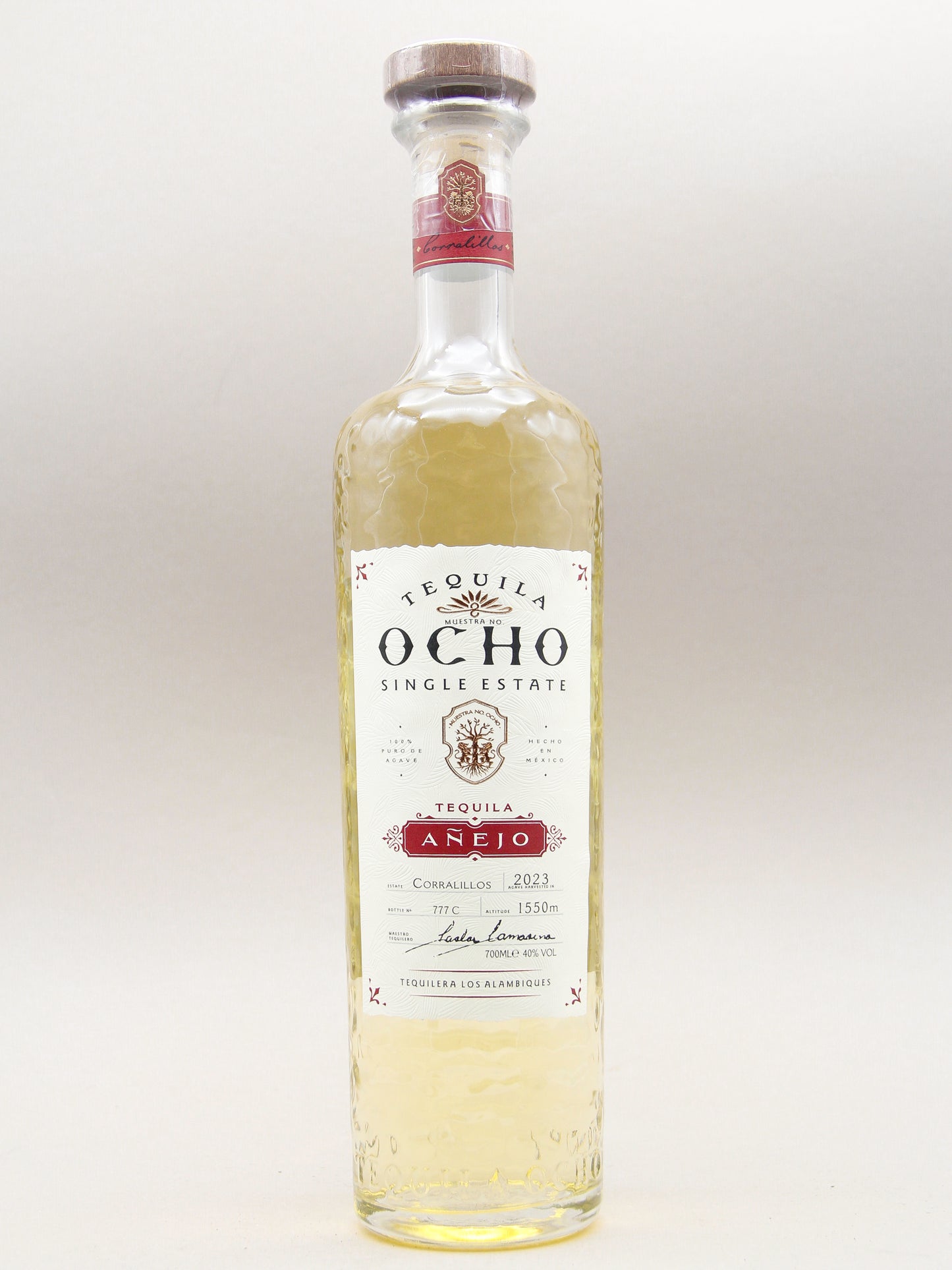 Ocho Tequila Añejo, 100% Puro De Agave, Single Estate (40%, 70cl)