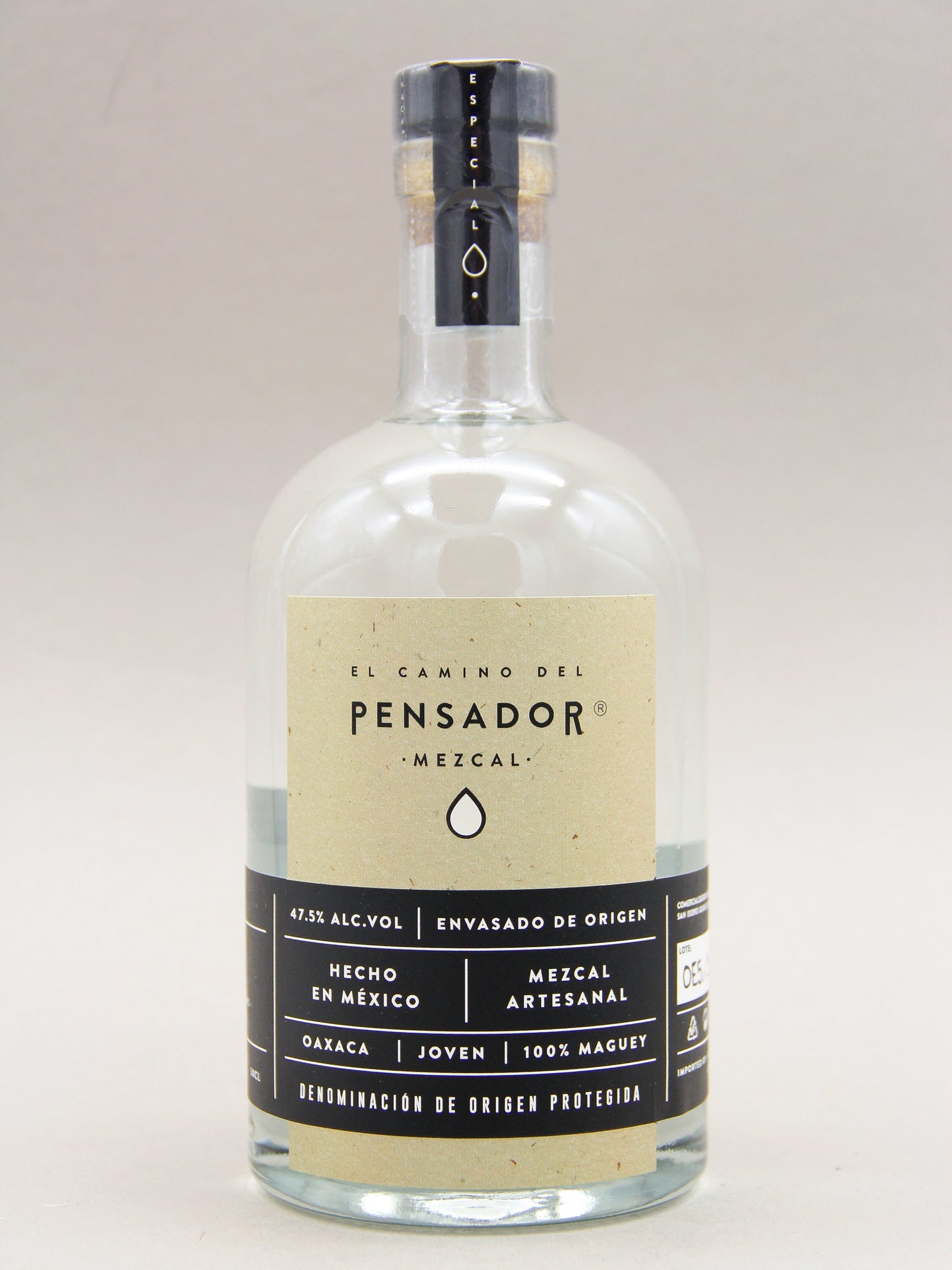 Pensador, Maguey Espadin, Mezcal Artesanal Joven, Oaxaca (47.5% 50cl)