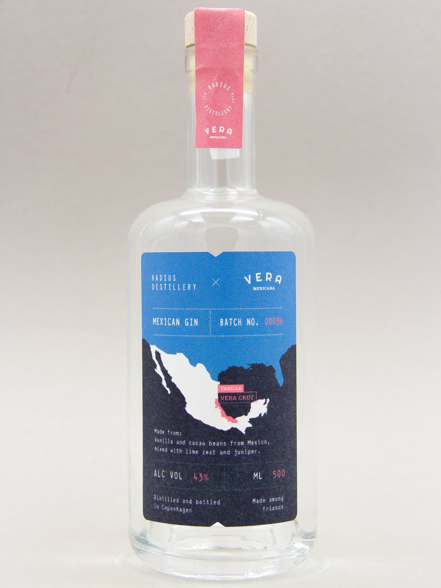 Radius Distillery x Vera Mexicana, Mexican Gin, Vanilla and Cacao, Denmark (43%, 50cl)